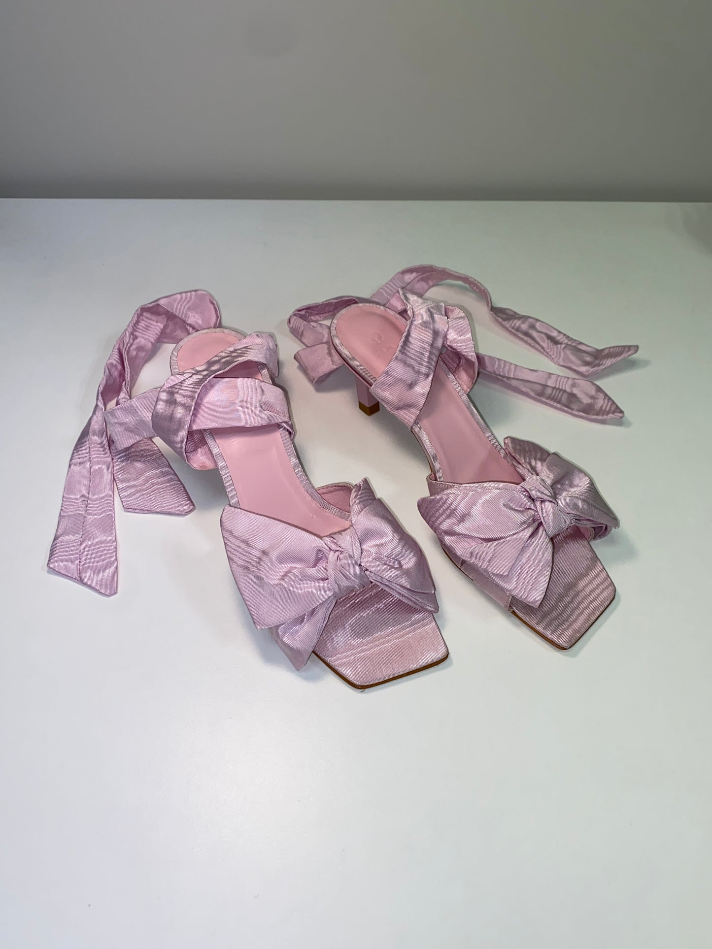 GANNI pink bow sandals (38)
