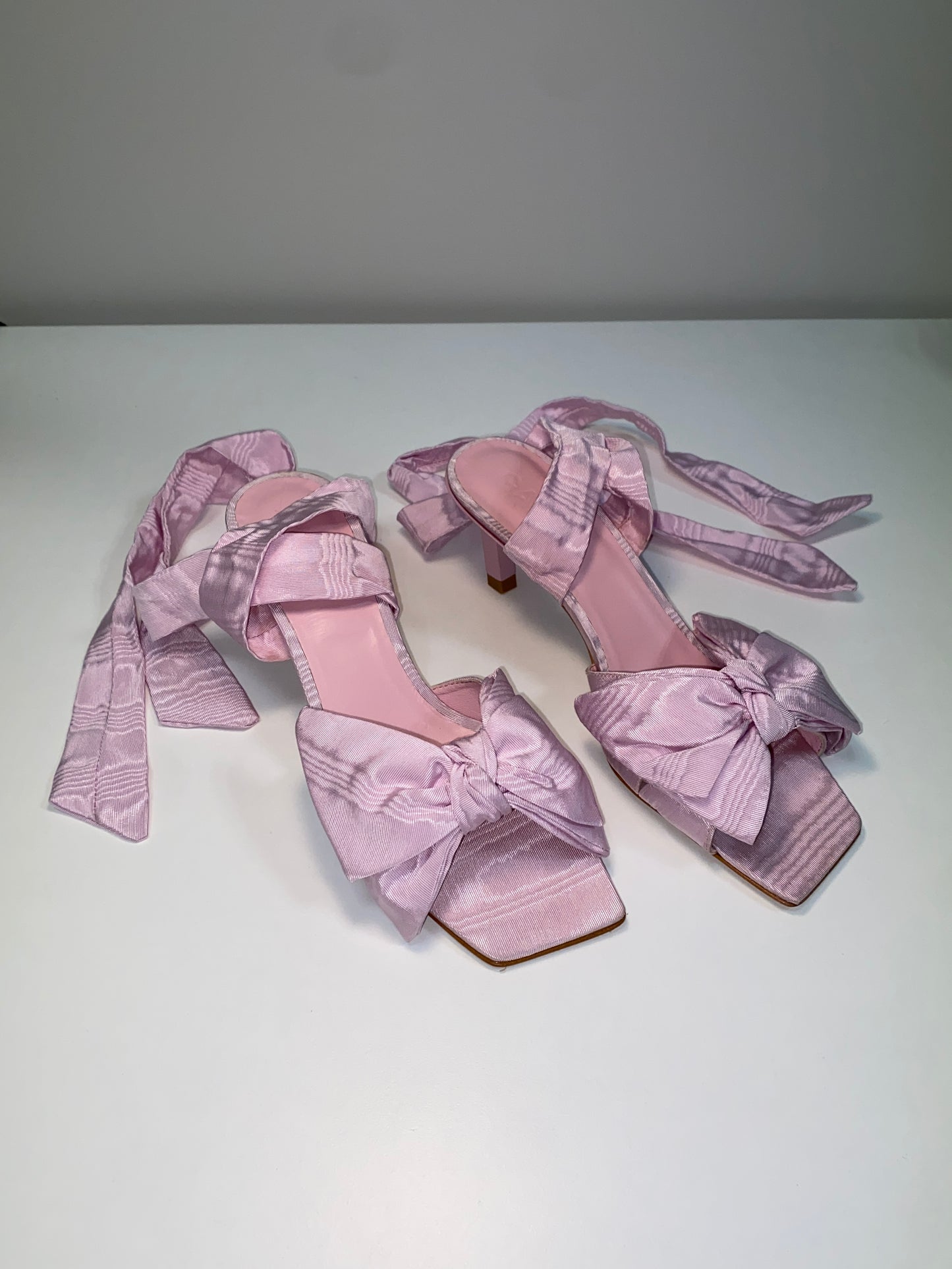 GANNI pink bow sandals (38)