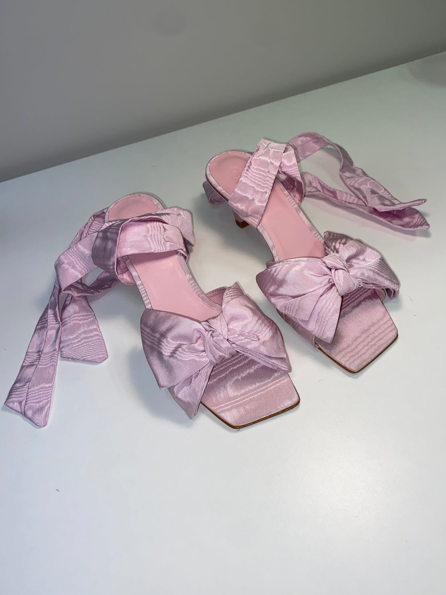 GANNI pink bow sandals (38)