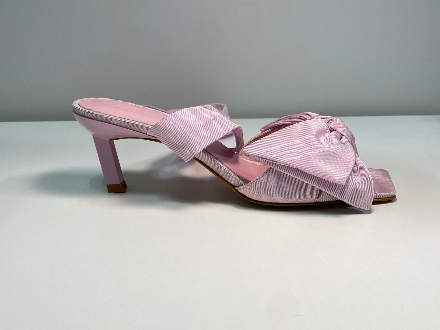 GANNI pink bow sandals (38)
