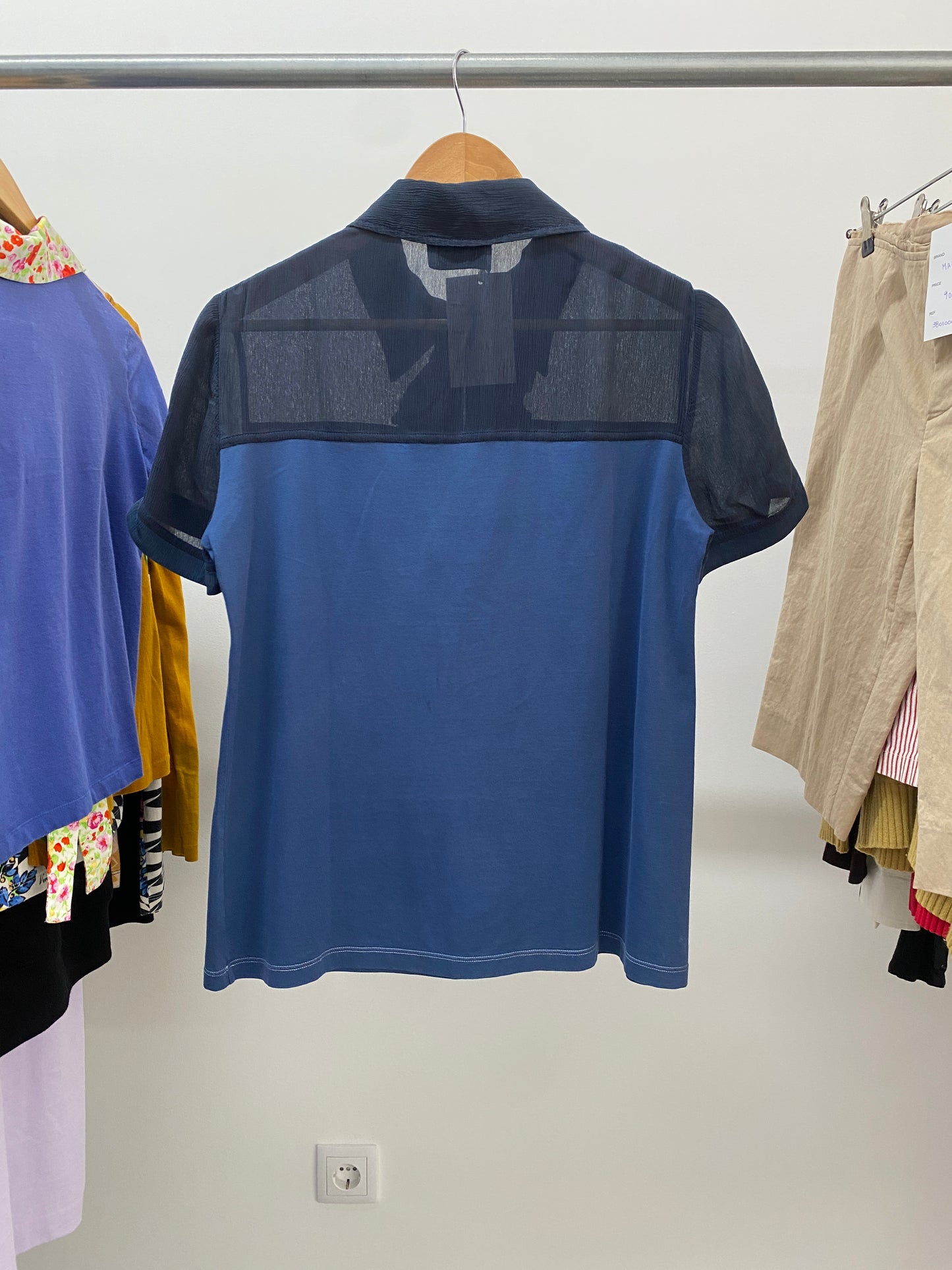 PRADA polo shirt with ruffled details (S)