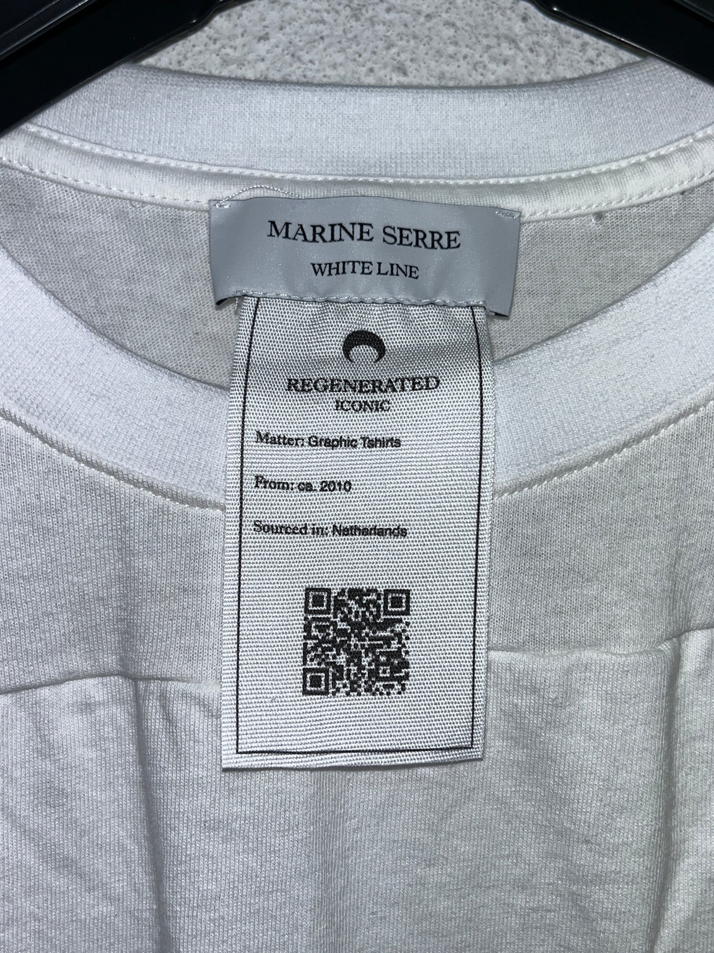 MARINE SERRE regenerated vintage graphic white tee (L)