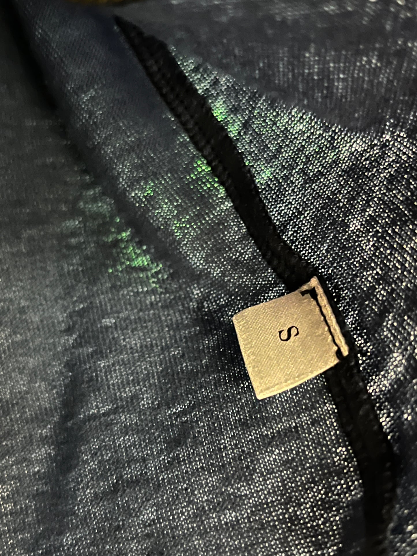 MARINE SERRE regenerated graphic blue longsleeve (S)