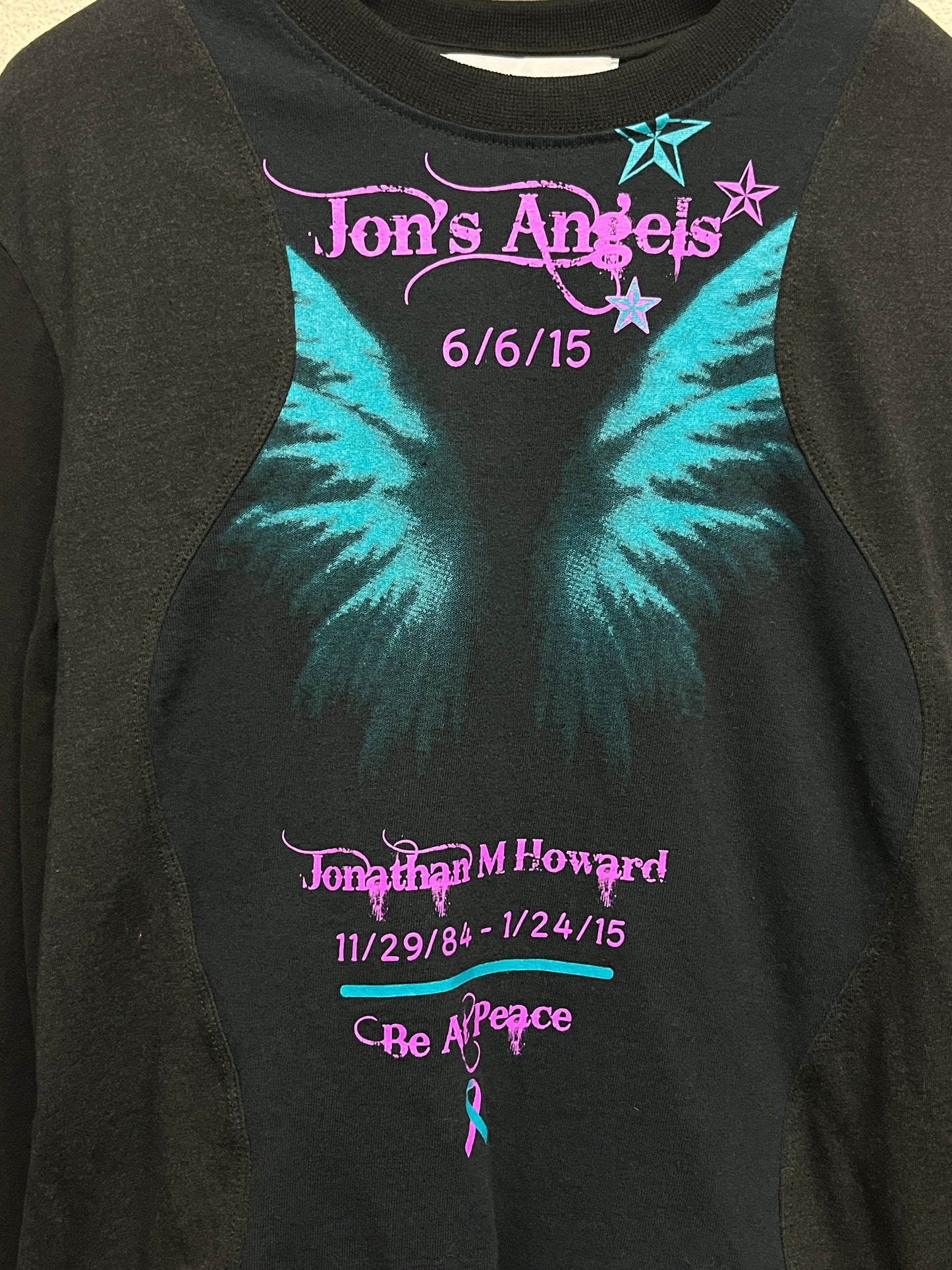 MARINE SERRE regenerated graphic black longsleeve (M)