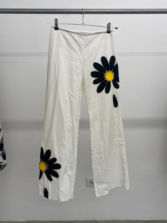 Paco Rabanne Daisy pattern cotton trousers (36)