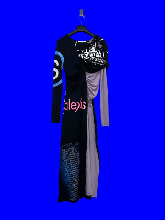 MARINE SERRE regenerated graphic maxi dres (XS)