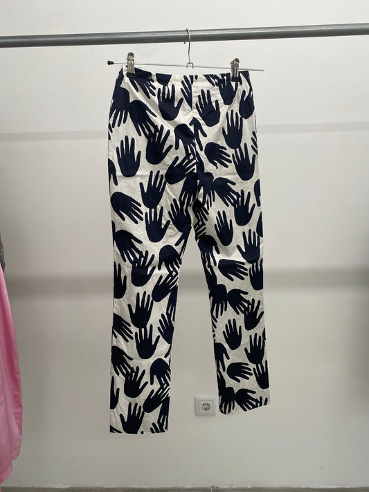 Sonia Rykiel Pre fall 2016 hand print pattern trousers (34)