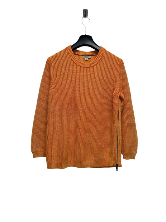 BURBERRY orange cotton sweater with side zipper (M/L)