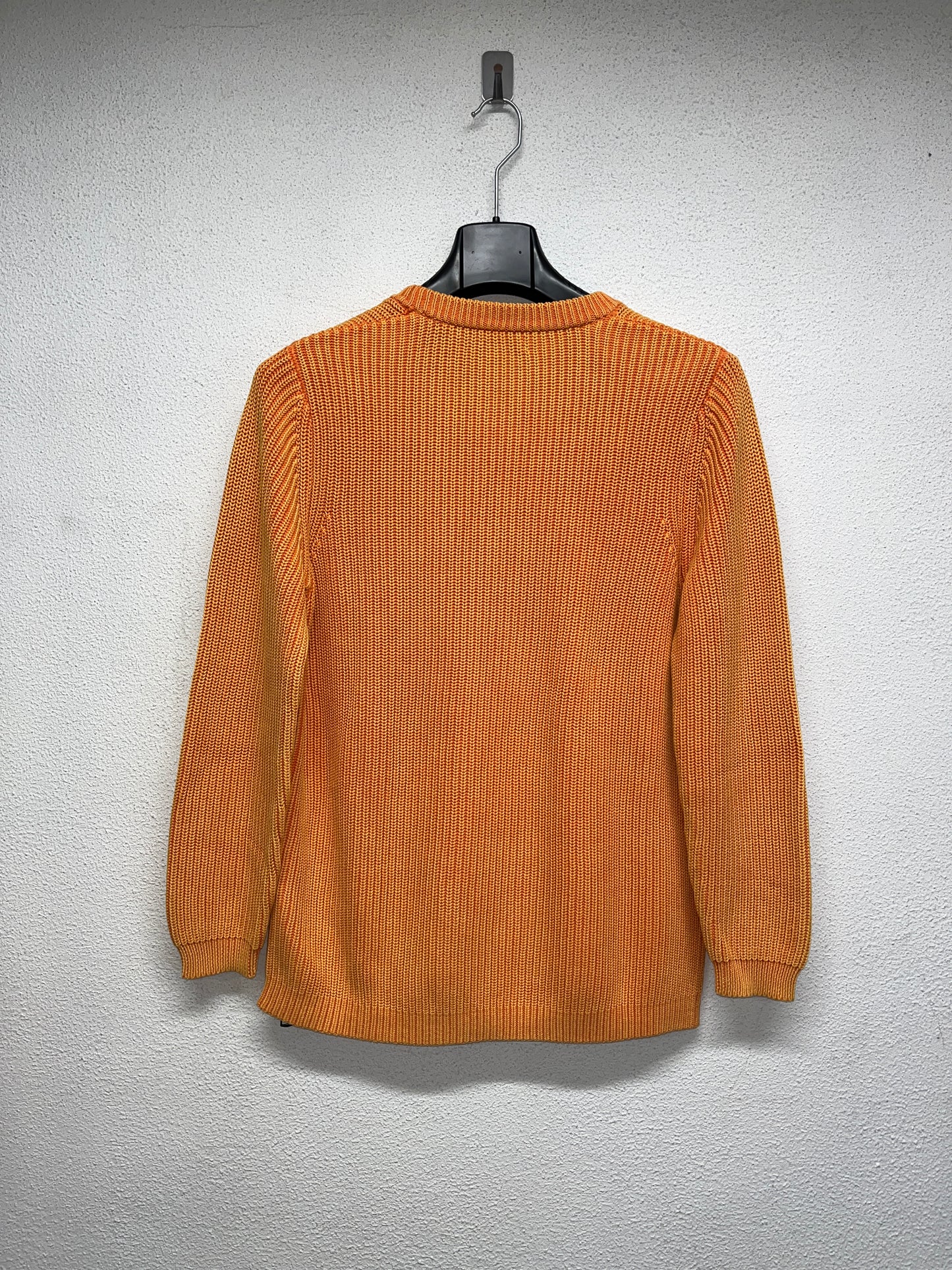 BURBERRY orange cotton sweater with side zipper (M/L)