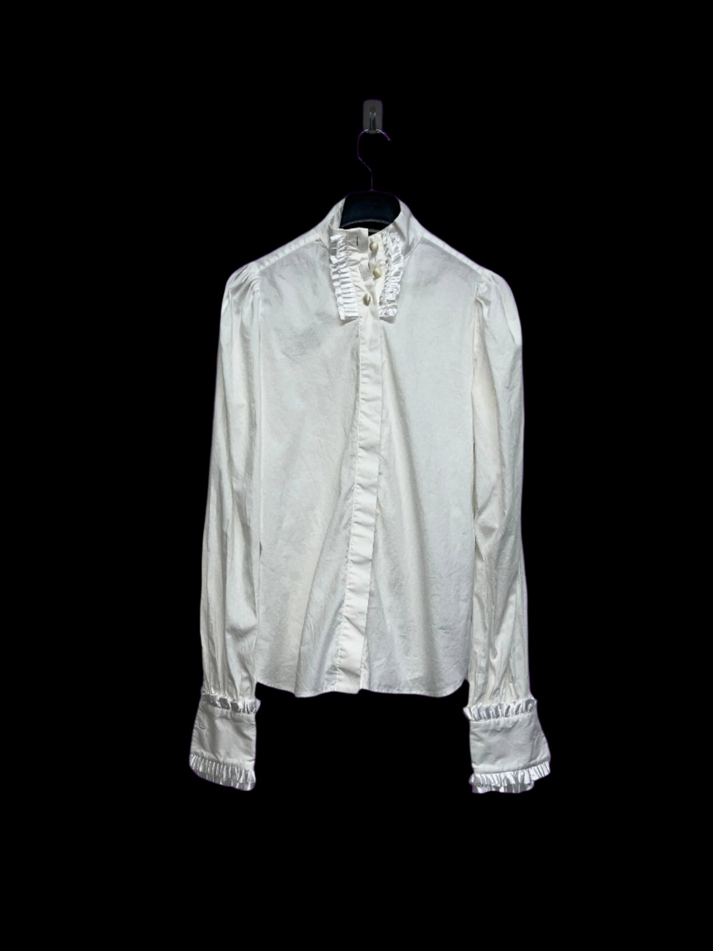 ROBERTO CAVALLI white cotton shirt (S)