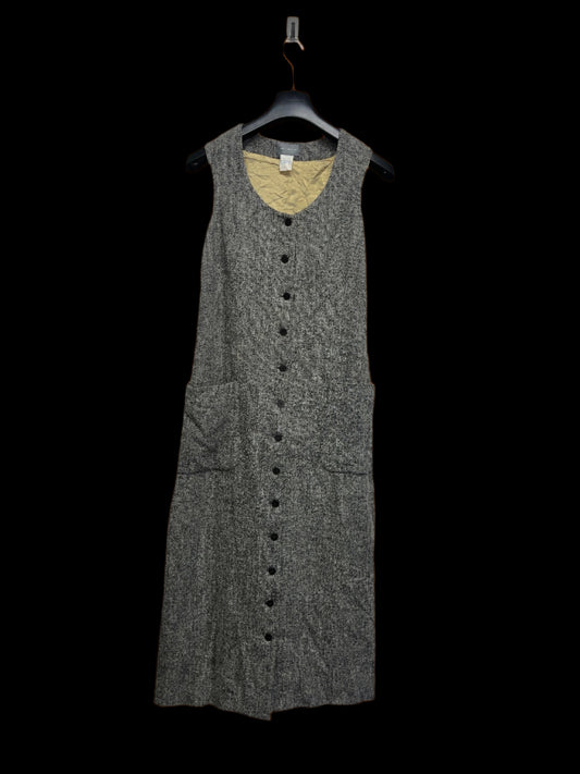 PACO RABANNE grey wool and silk dress with pockets (L)