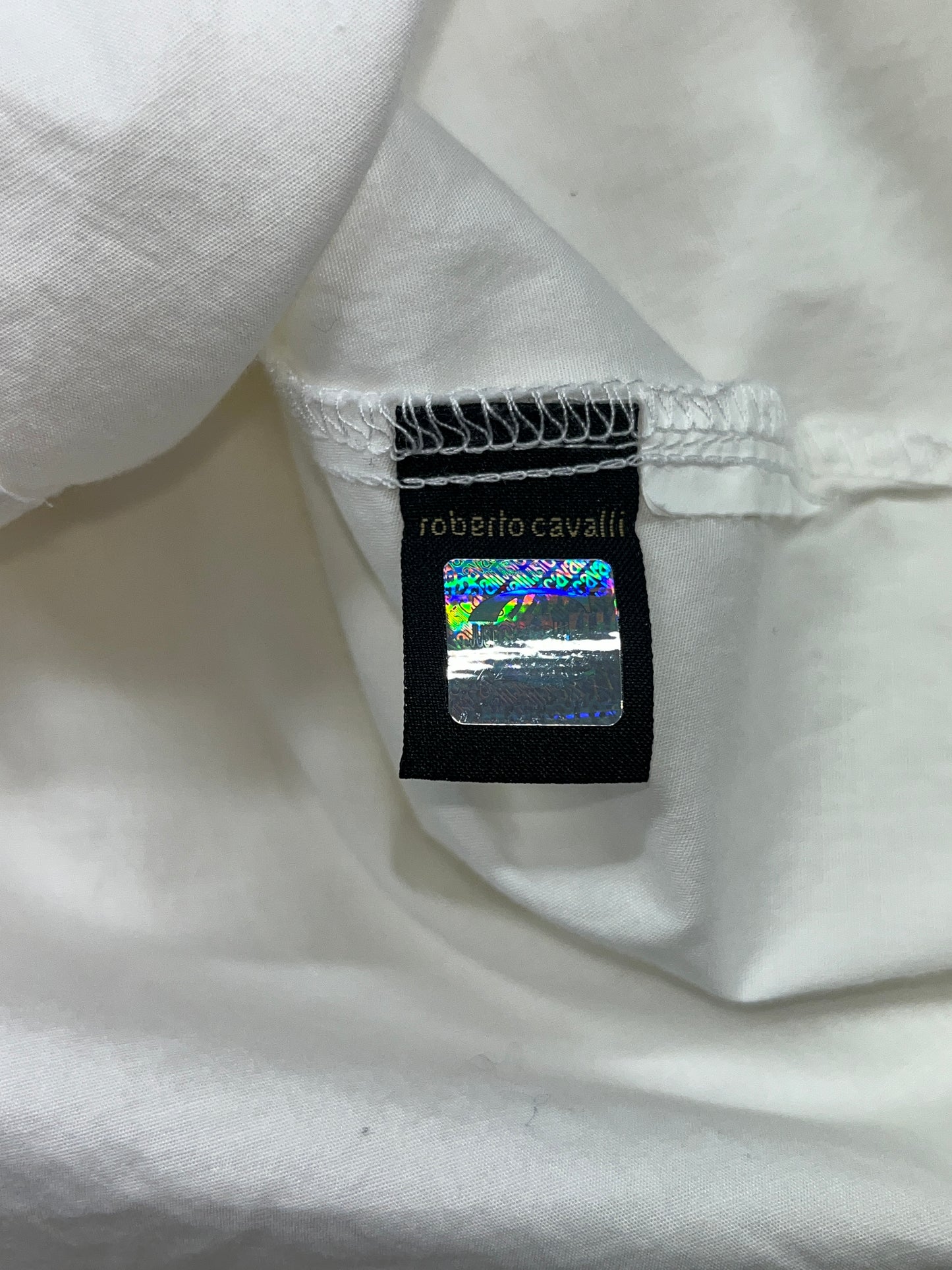 ROBERTO CAVALLI white cotton shirt (S)