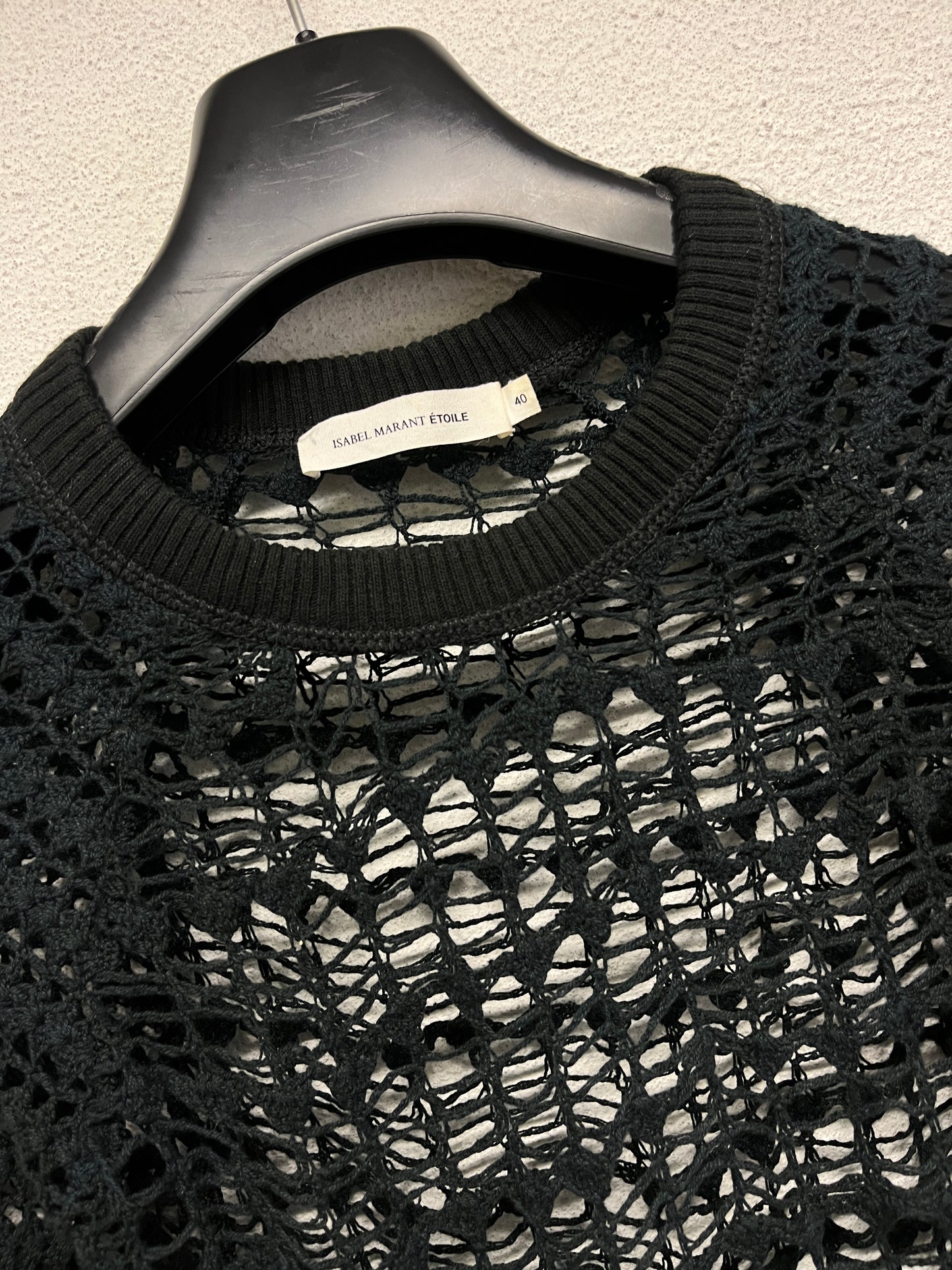 ISABEL MARANT black net knitted sweater (L)