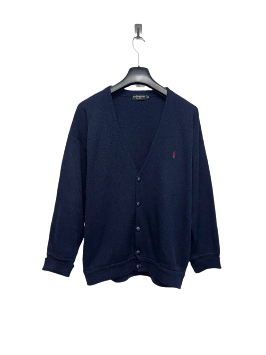 YVES SAINT LAURENT wool navy Cardigan (L)