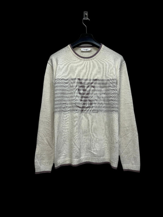 YVES SANIT LAURENT wool beige sweater (L)