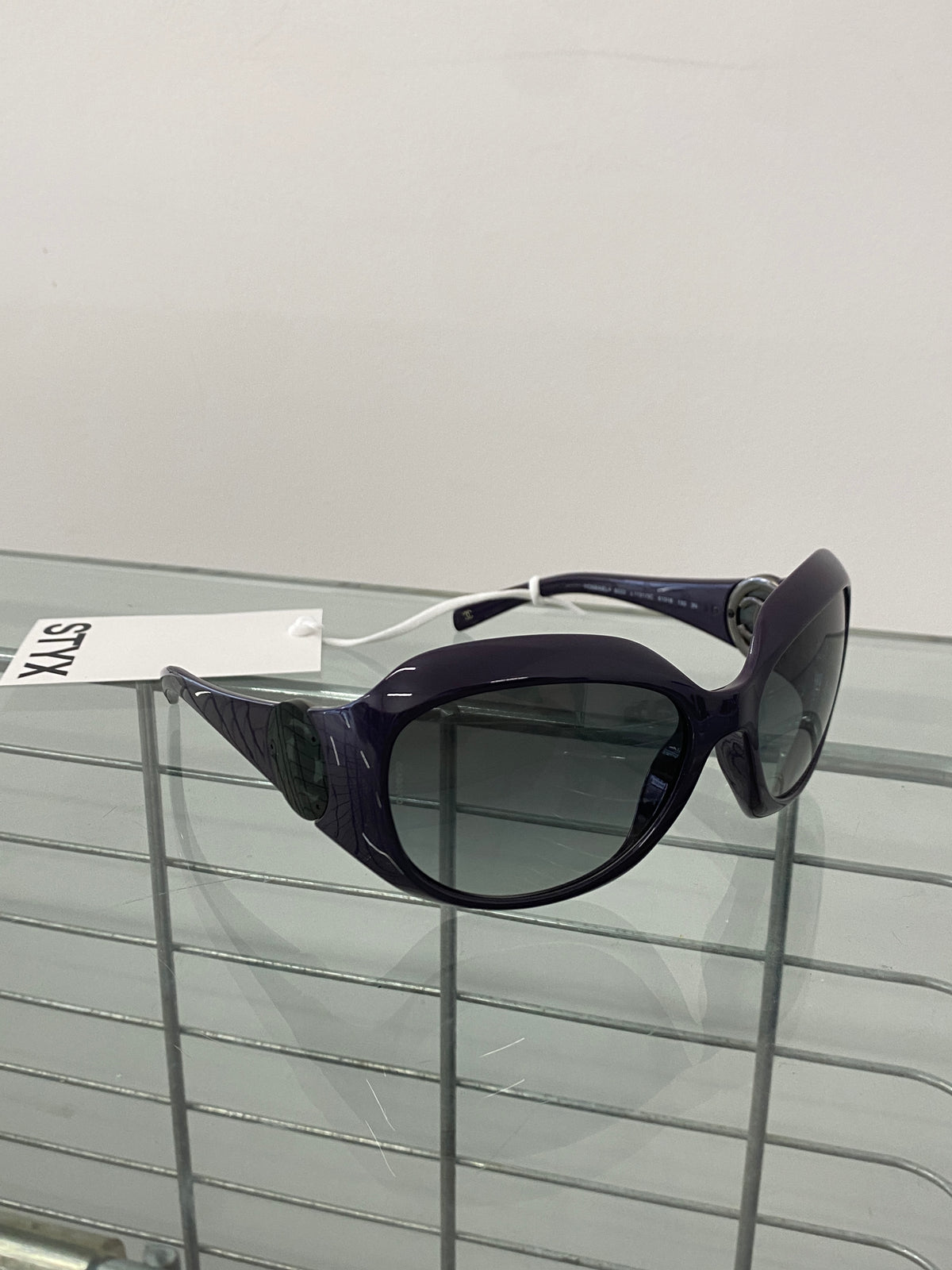 Chanel 2000s purple sunglasses