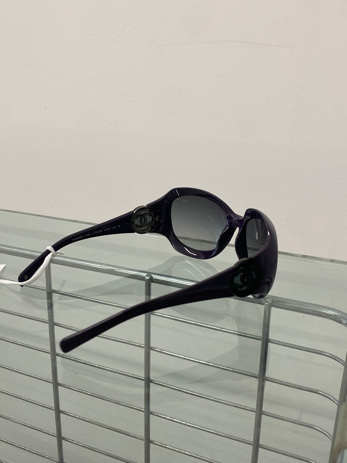 Chanel 2000s purple sunglasses