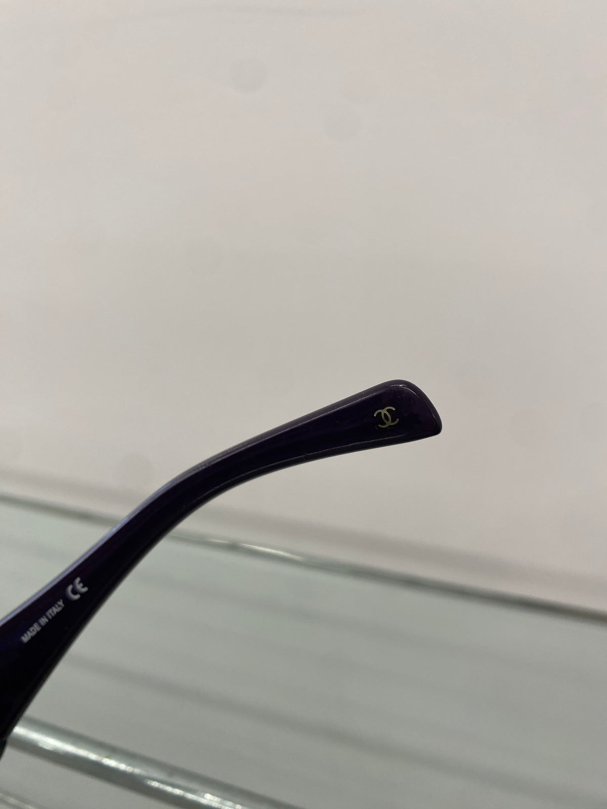 Chanel 2000s purple sunglasses