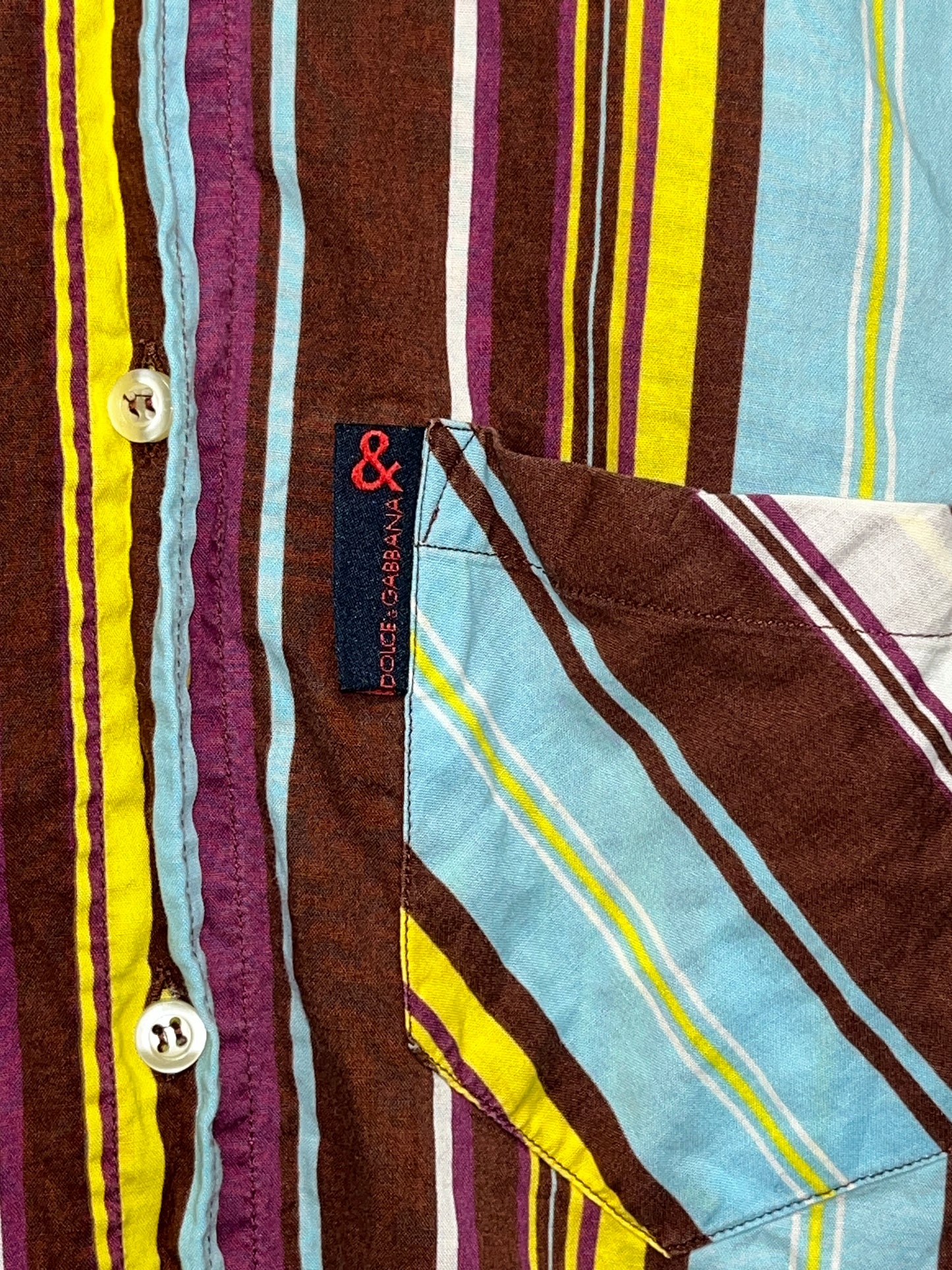 DOLCE & GABBANA Short sleeve stripped shirt (M)