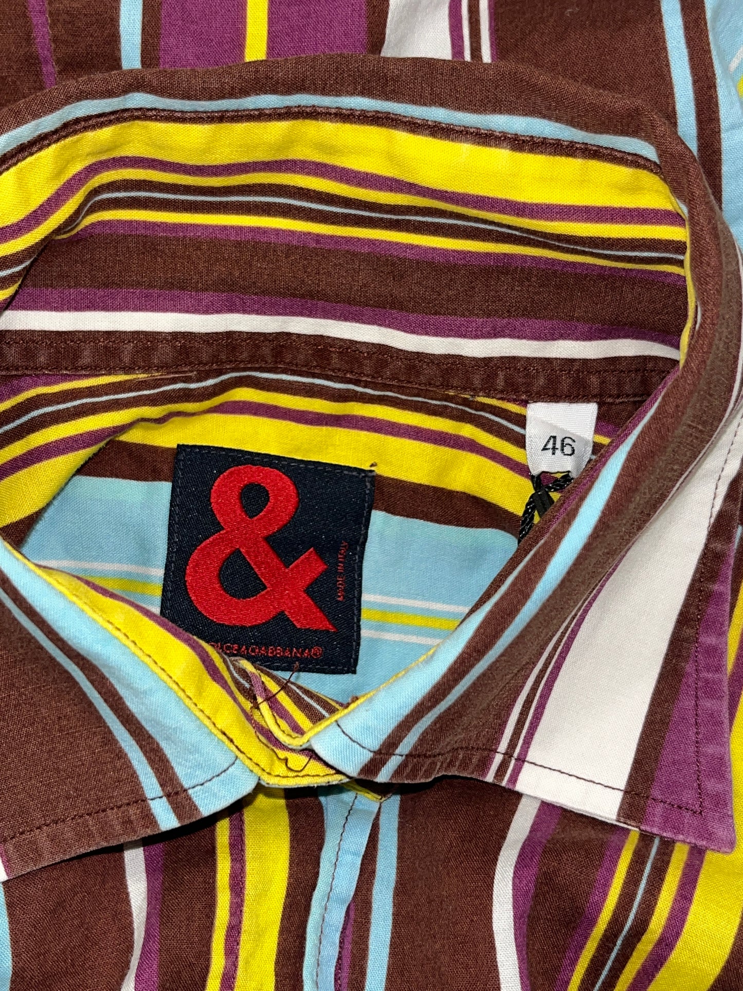 DOLCE & GABBANA Short sleeve stripped shirt (M)