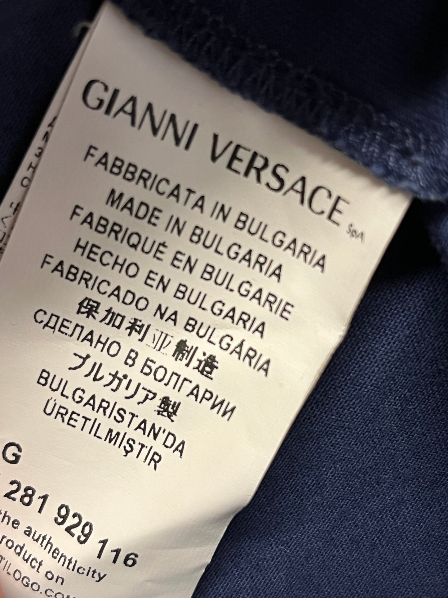 VERSACE navy medusa tee (S)