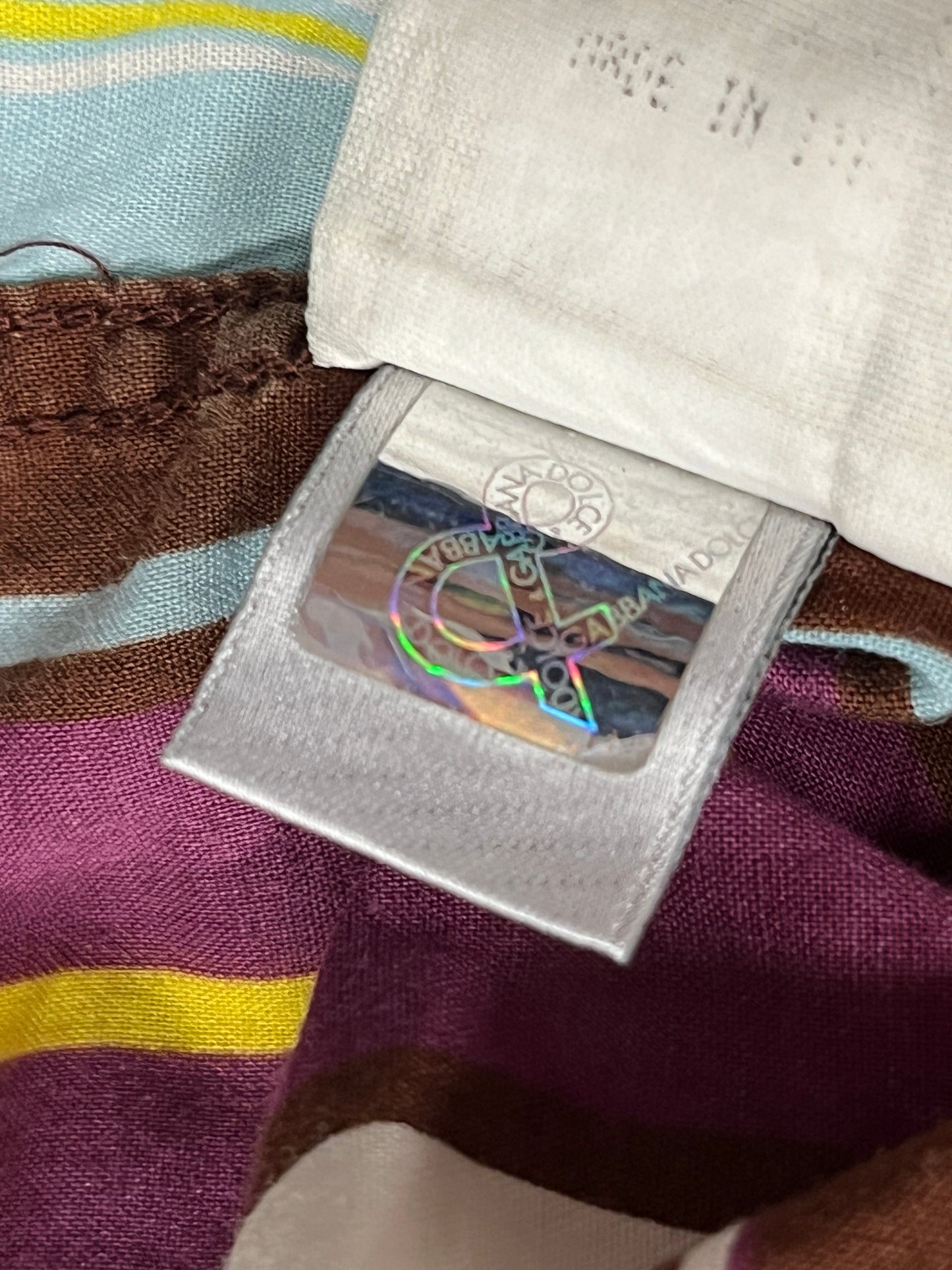 DOLCE & GABBANA Short sleeve stripped shirt (M)