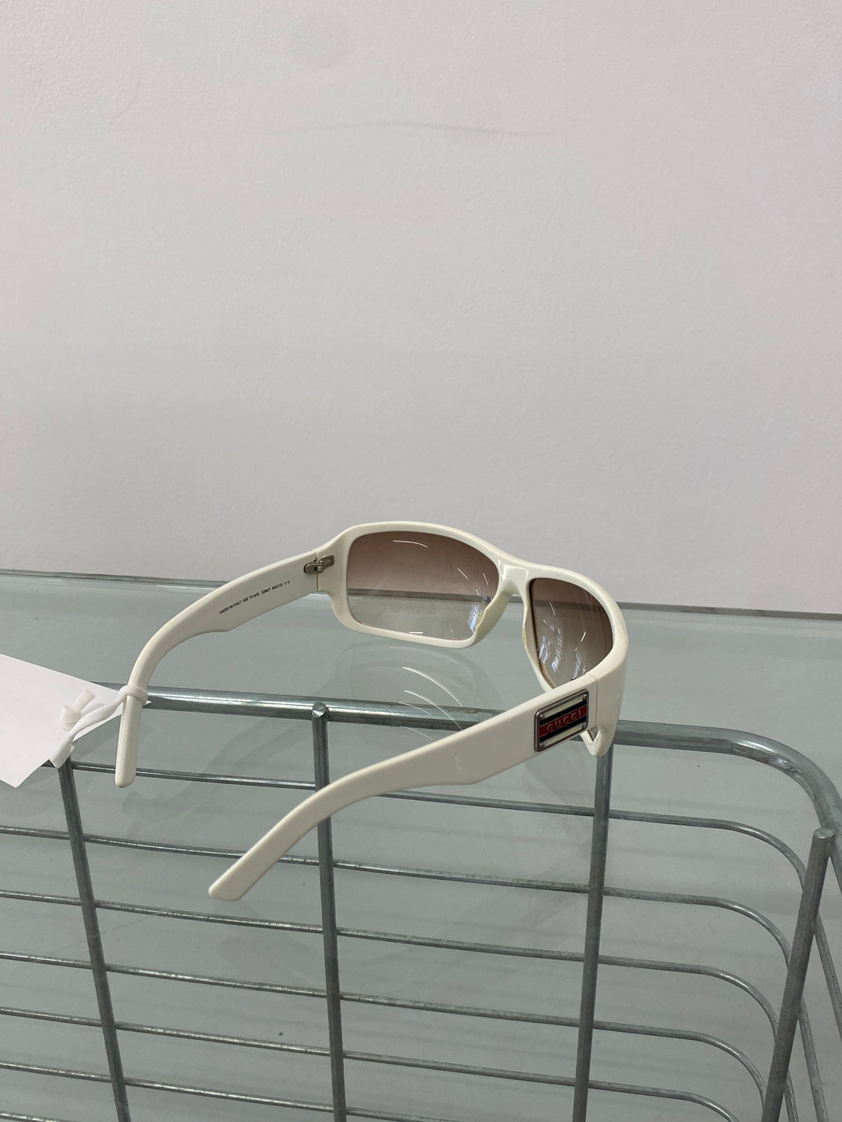 Gucci white retro sunglasses