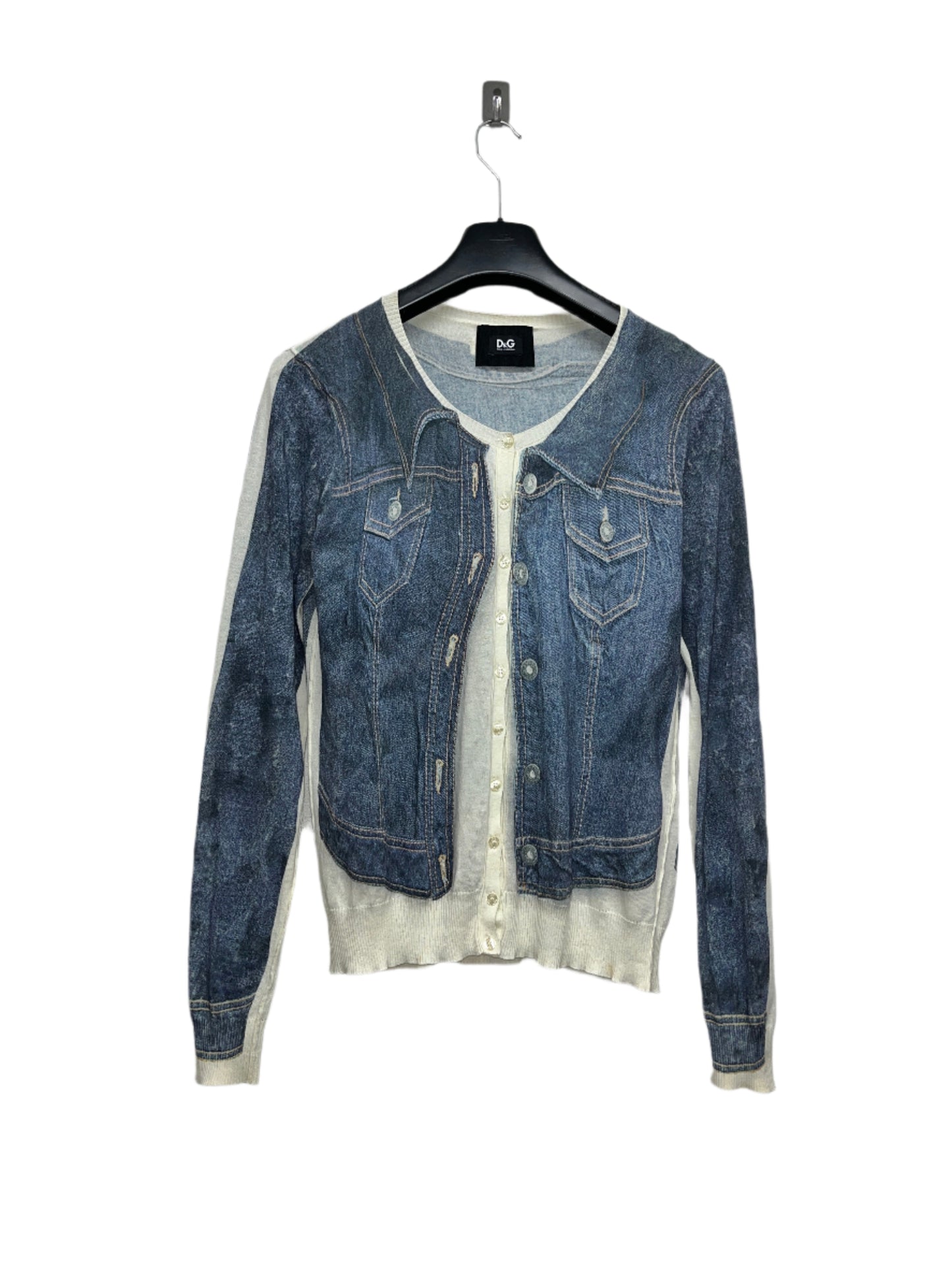 DOLCE & GABBANA trompe l’ceil effect cardigan (M)