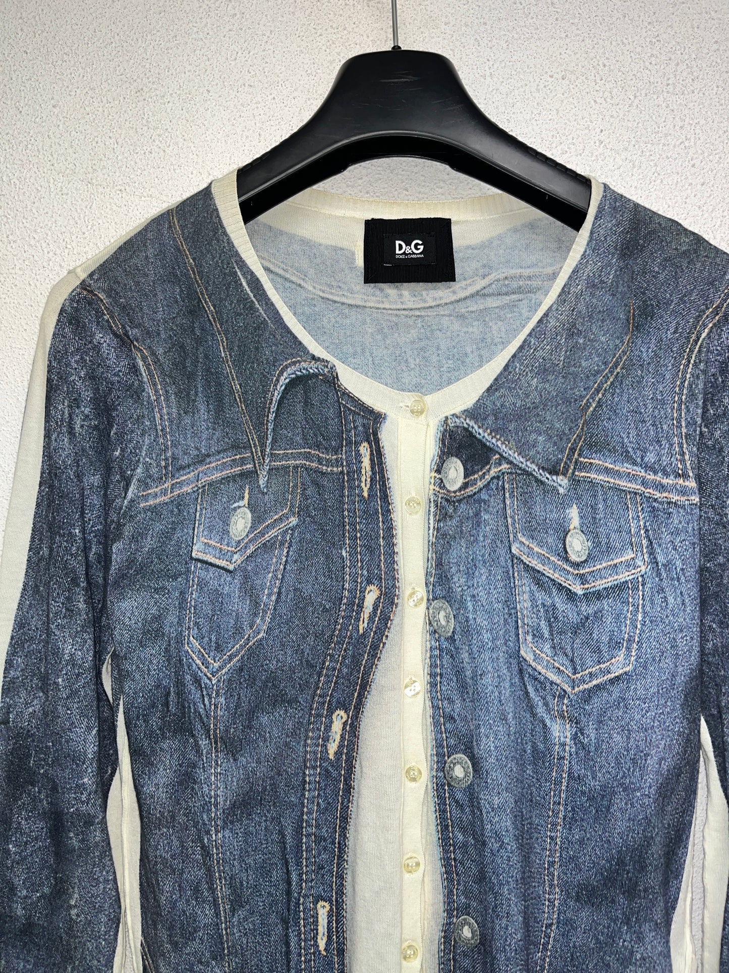 DOLCE & GABBANA trompe l’ceil effect cardigan (M)