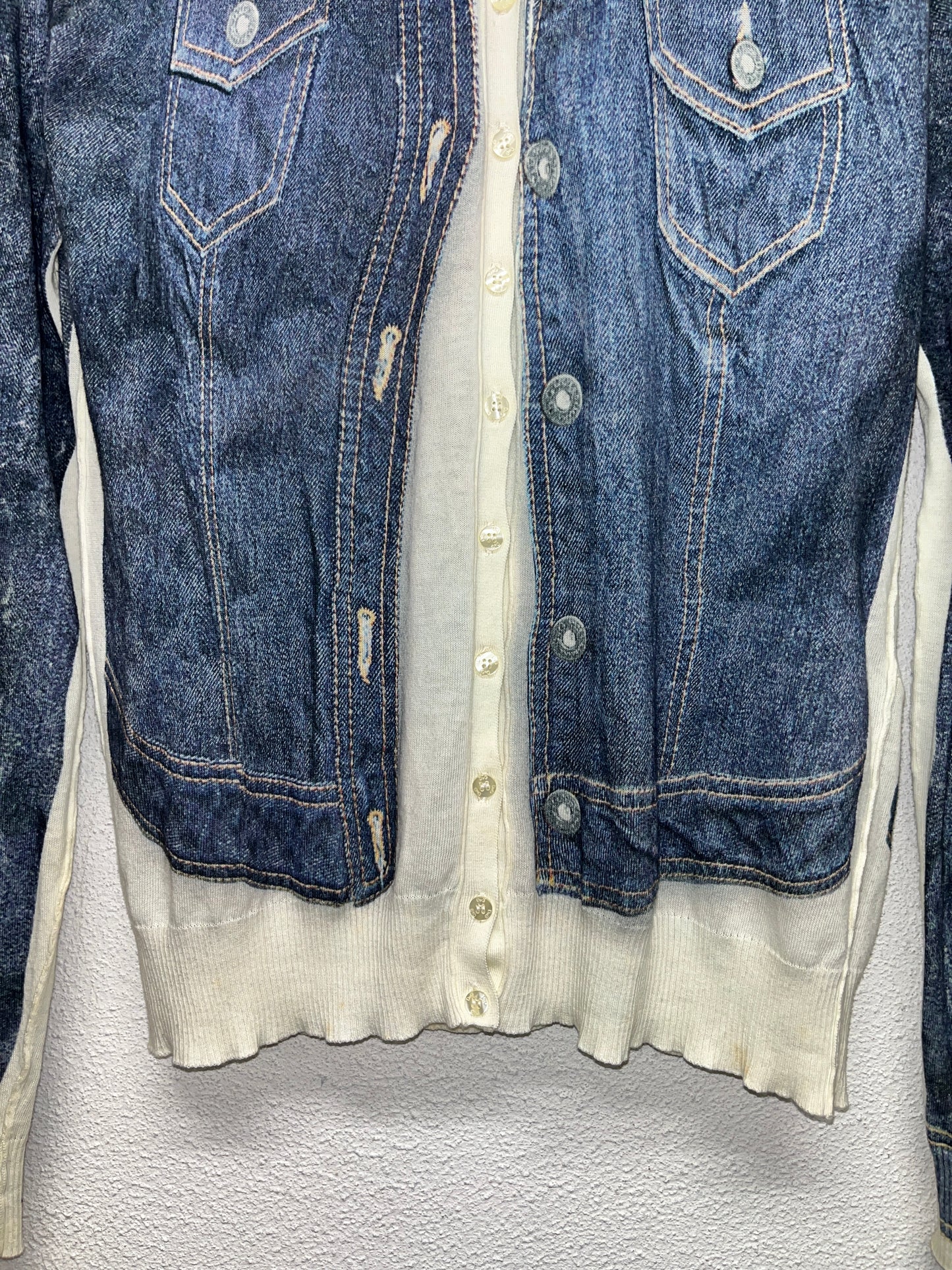 DOLCE & GABBANA trompe l’ceil effect cardigan (M)