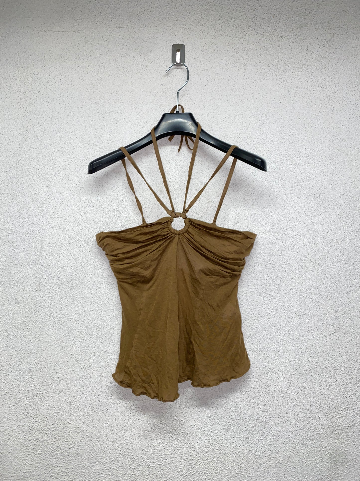 ROBERTO CAVALLI y2k khaki strap top (44/M)