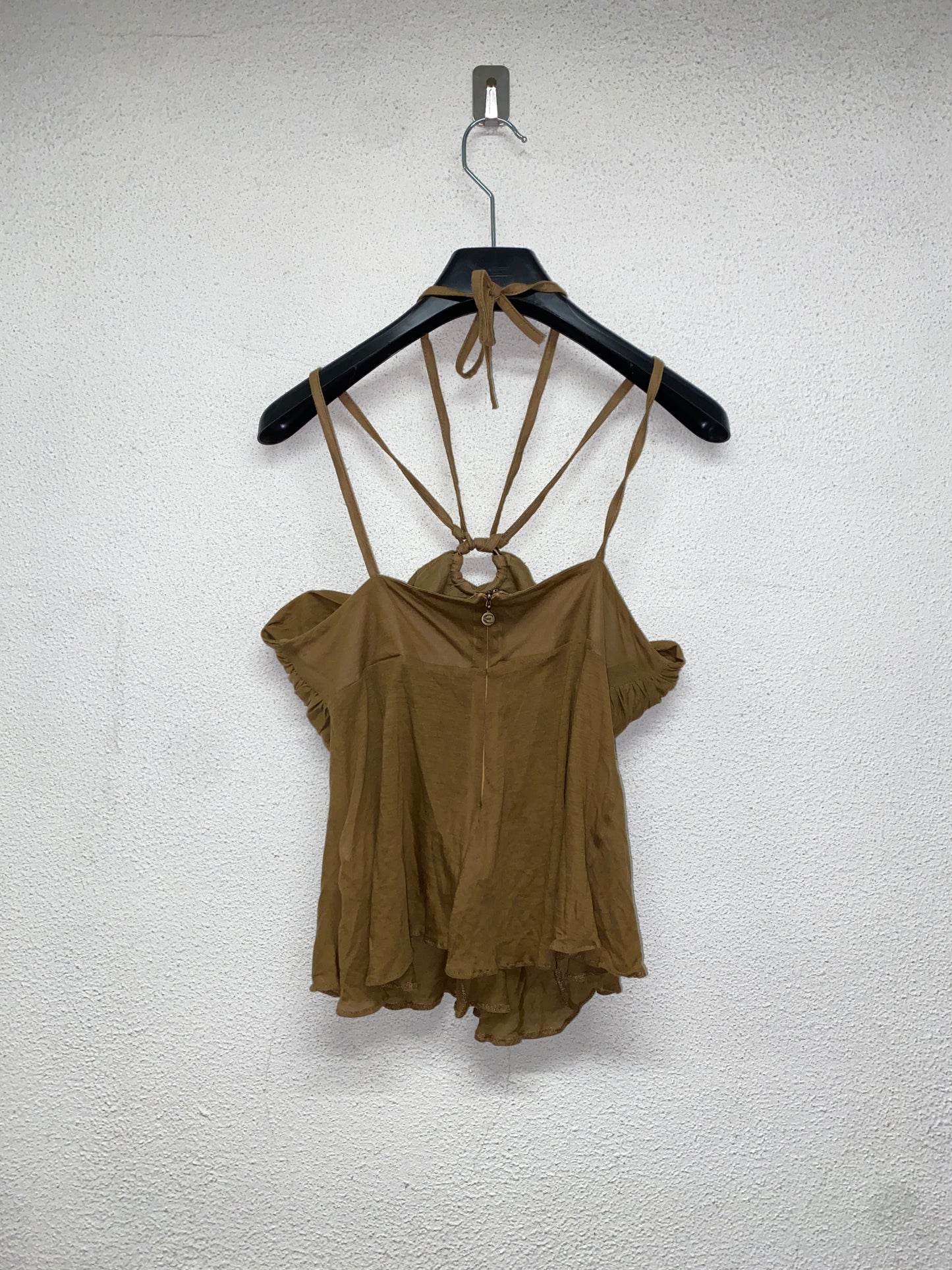 ROBERTO CAVALLI y2k khaki strap top (44/M)