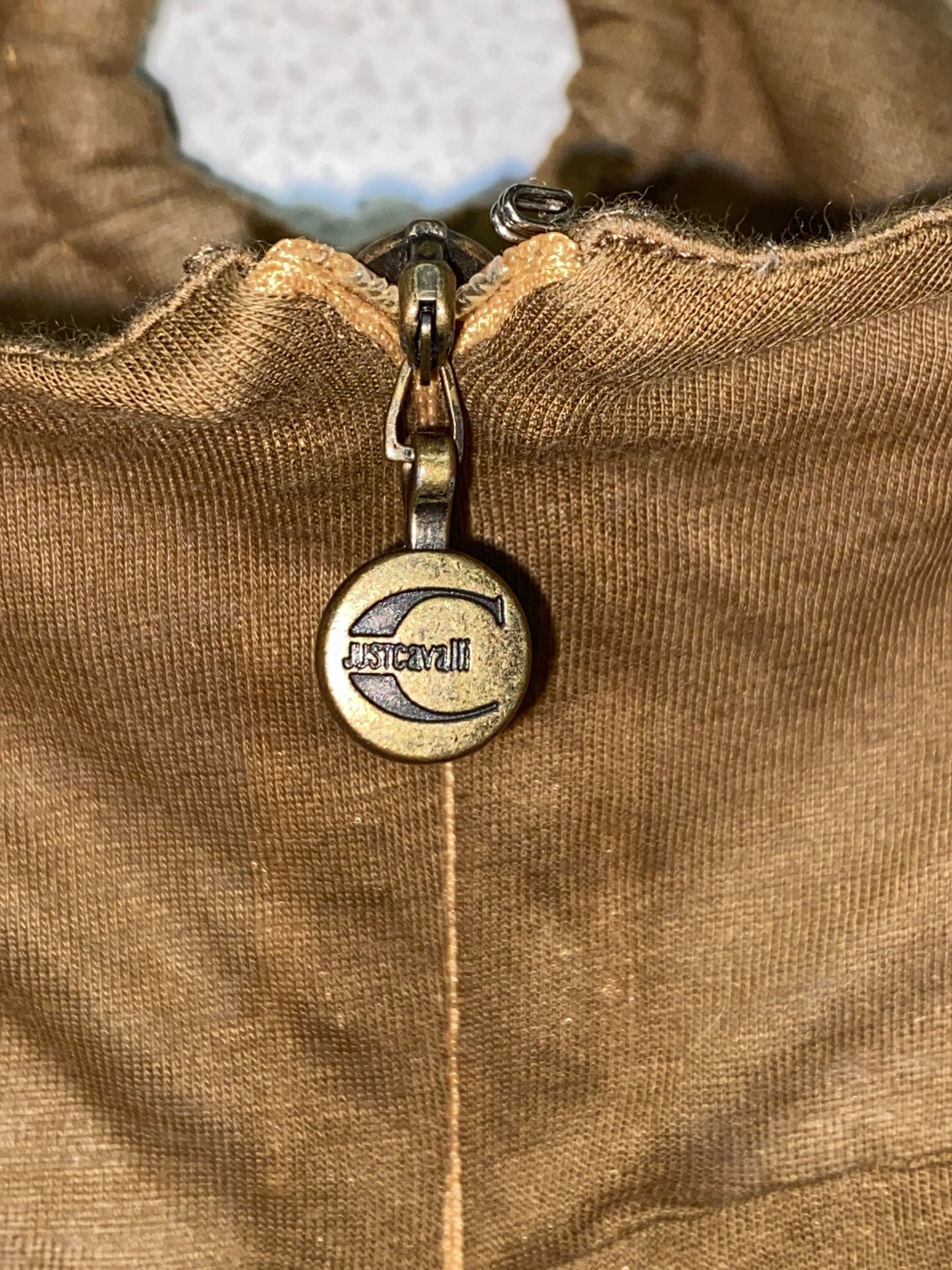 ROBERTO CAVALLI y2k khaki strap top (44/M)