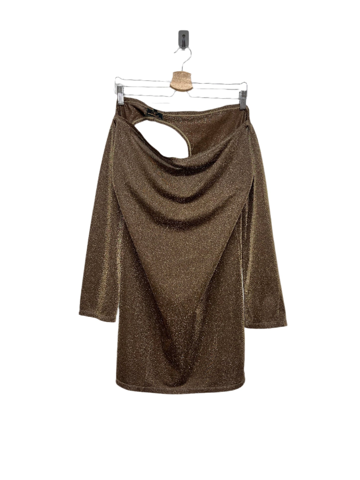 VIVIENNE WESTWOOD glitter brown Top with opening in the back (L)