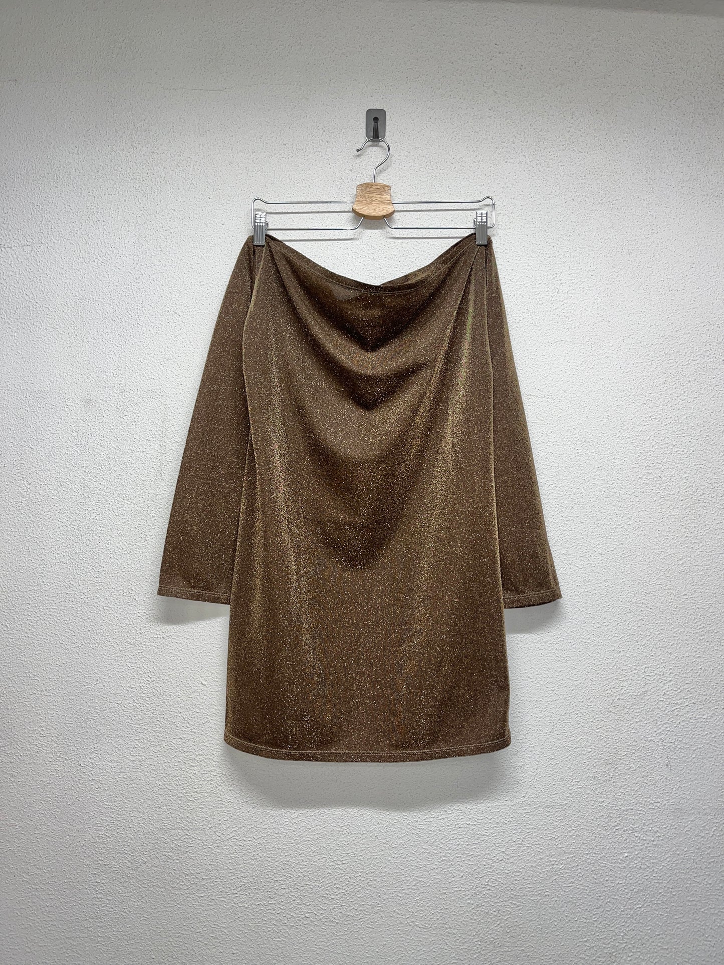 VIVIENNE WESTWOOD glitter brown Top with opening in the back (L)