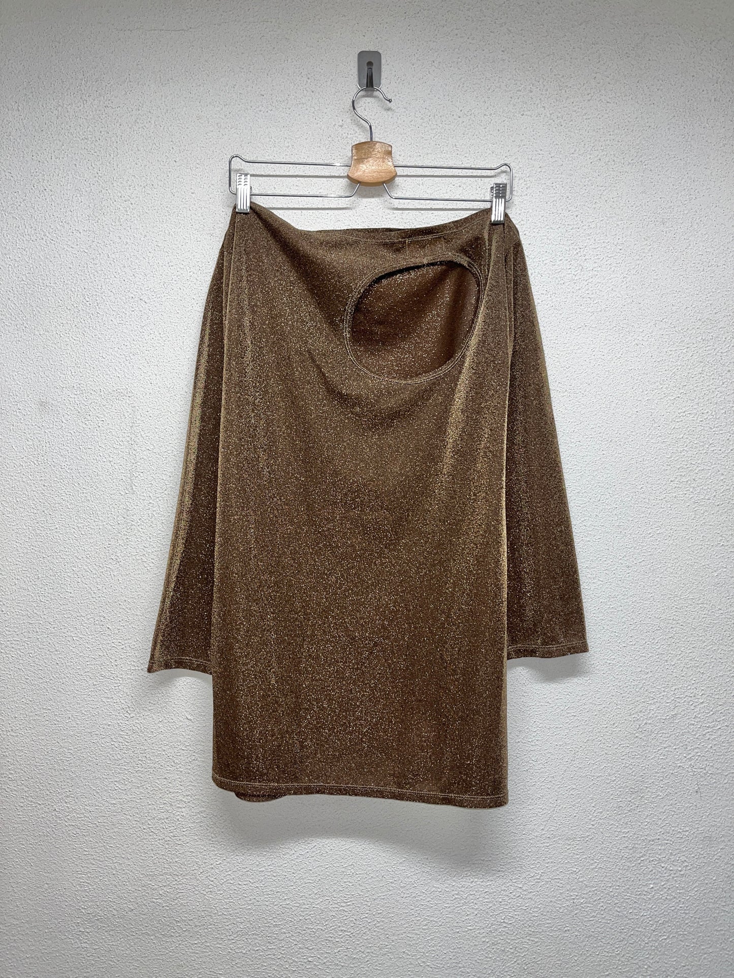 VIVIENNE WESTWOOD glitter brown Top with opening in the back (L)