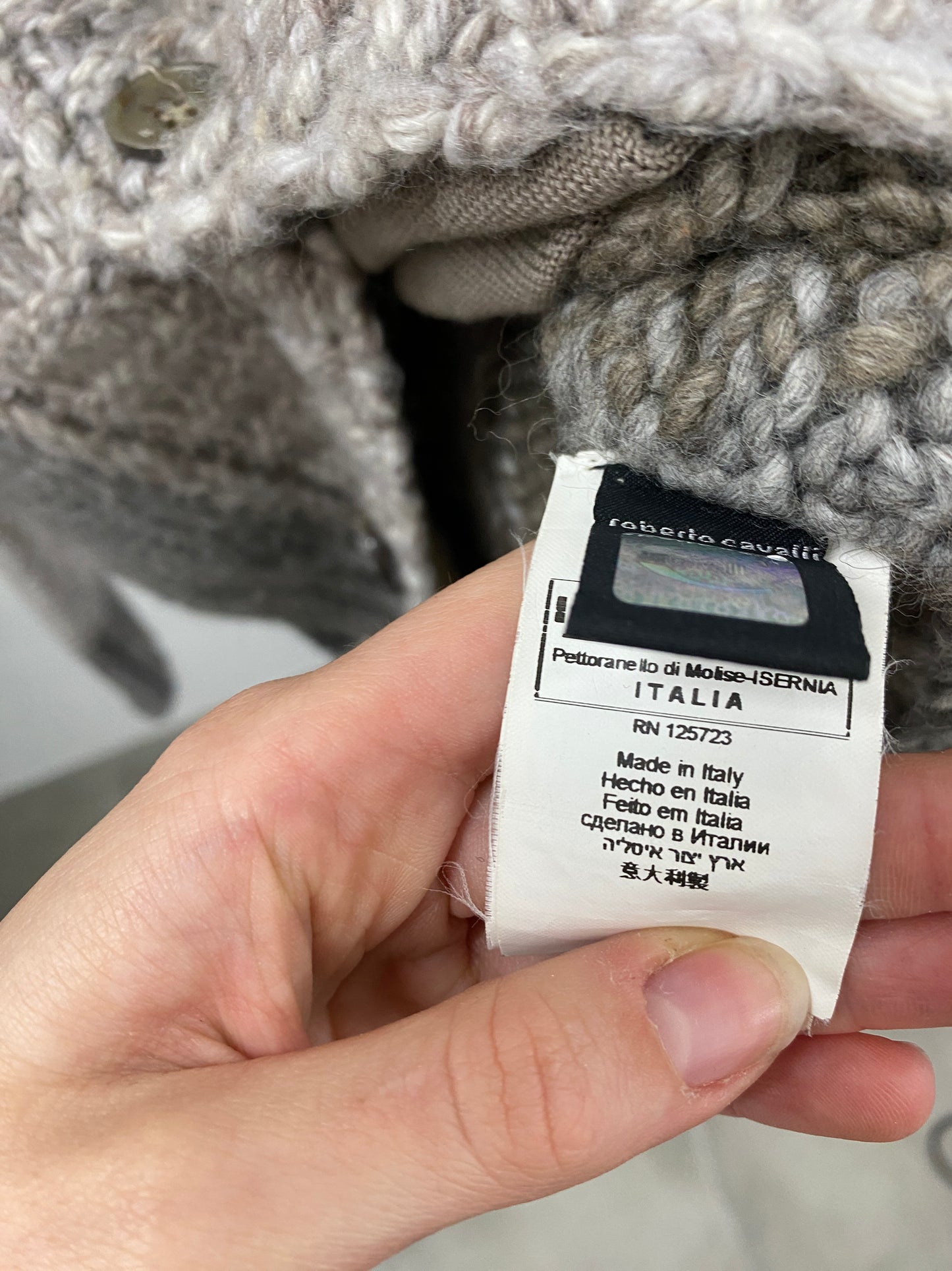 ROBERTO CAVALLI wool cardigan (S/M)