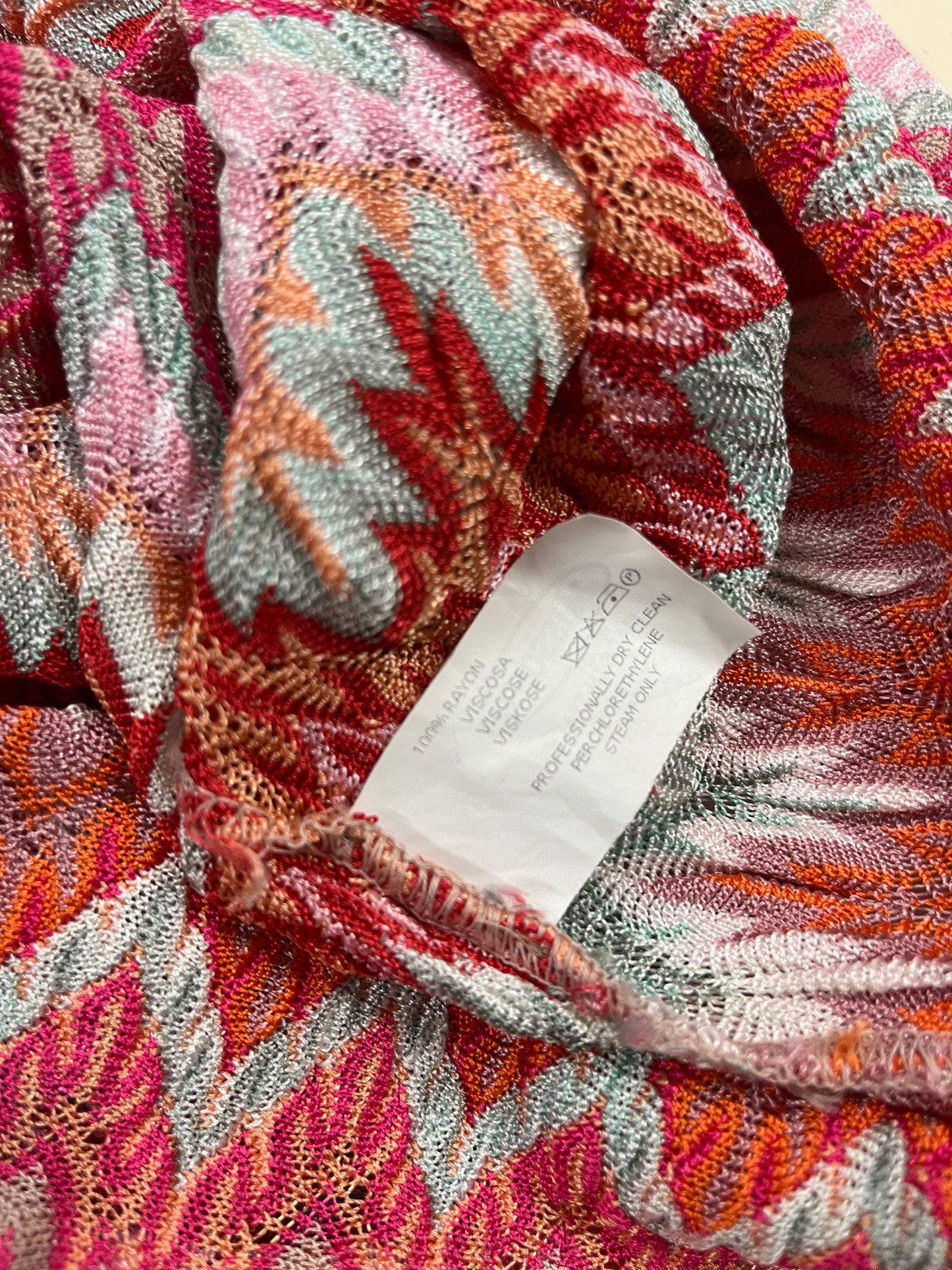MISSONI belted knit-crochet dress (L)