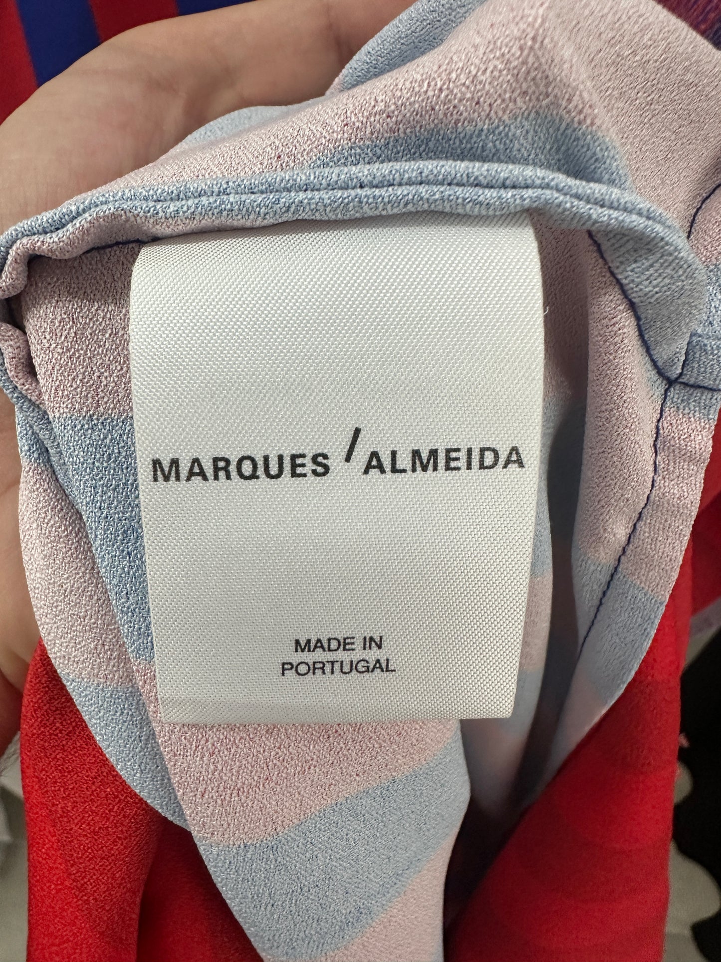 MARQUES/ALMEIDA striped asymmetrical dress (XS/S)