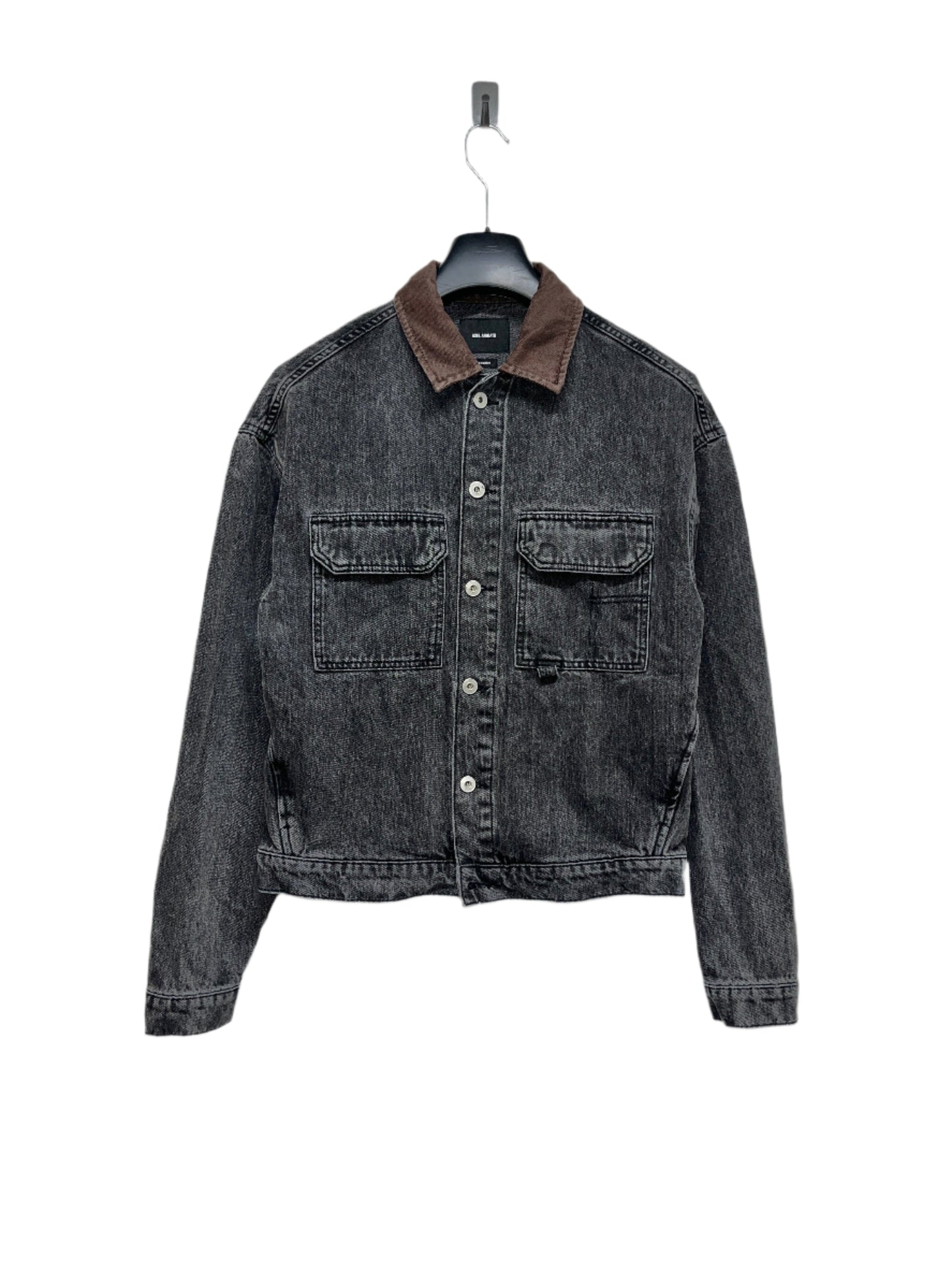 AXEL ARIGATO distressed black Denim trucker jacket (XS)