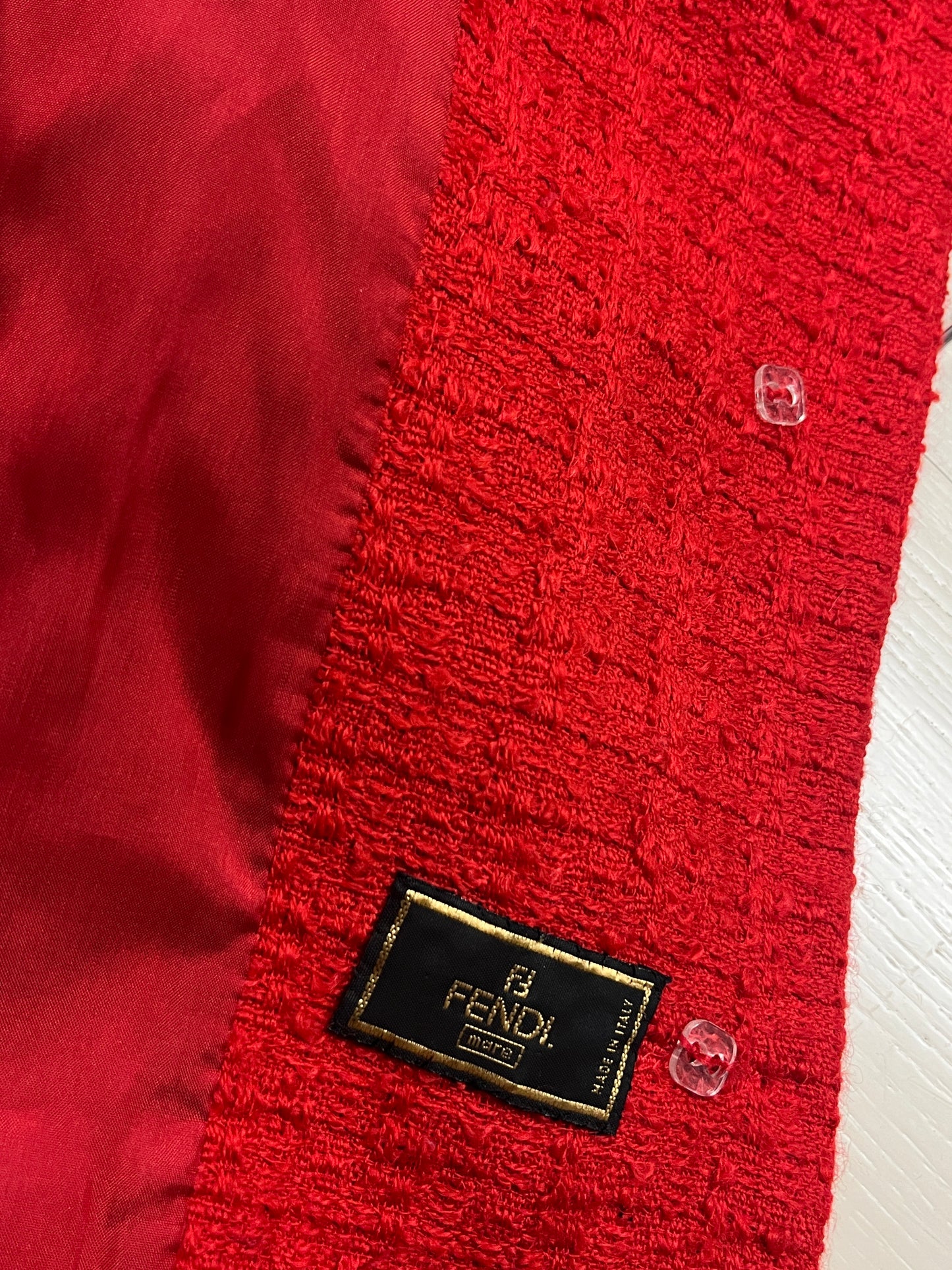 FENDI red tweed wool jacket (L/XL)