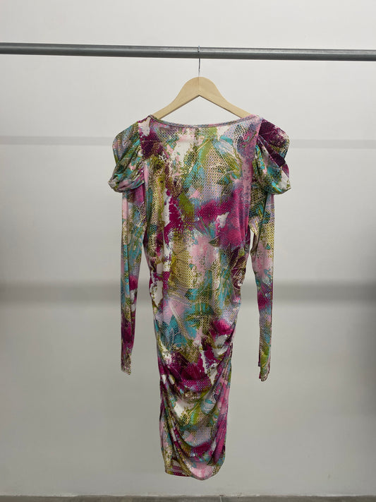 Plein Sud mid-length multicolor dress (M)