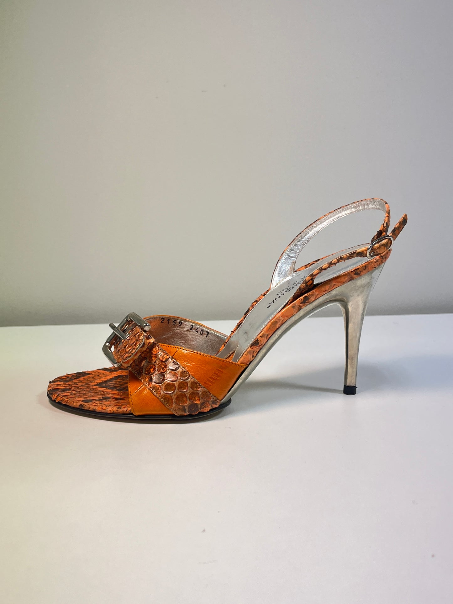 DOLCE & GABBANA slingback heel sandals (36)