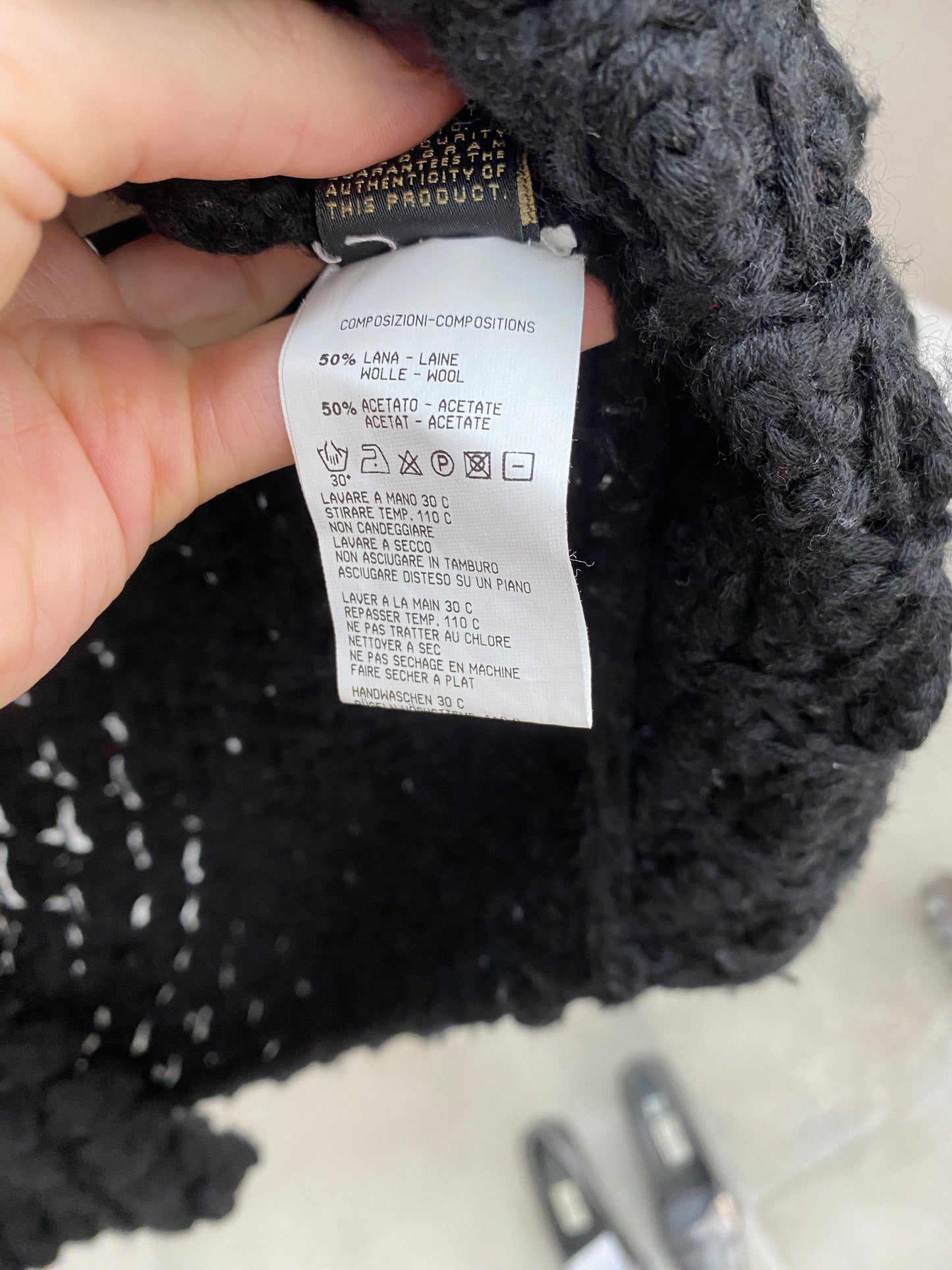 ROBERTO CAVALLI black wool cardigan (XL)