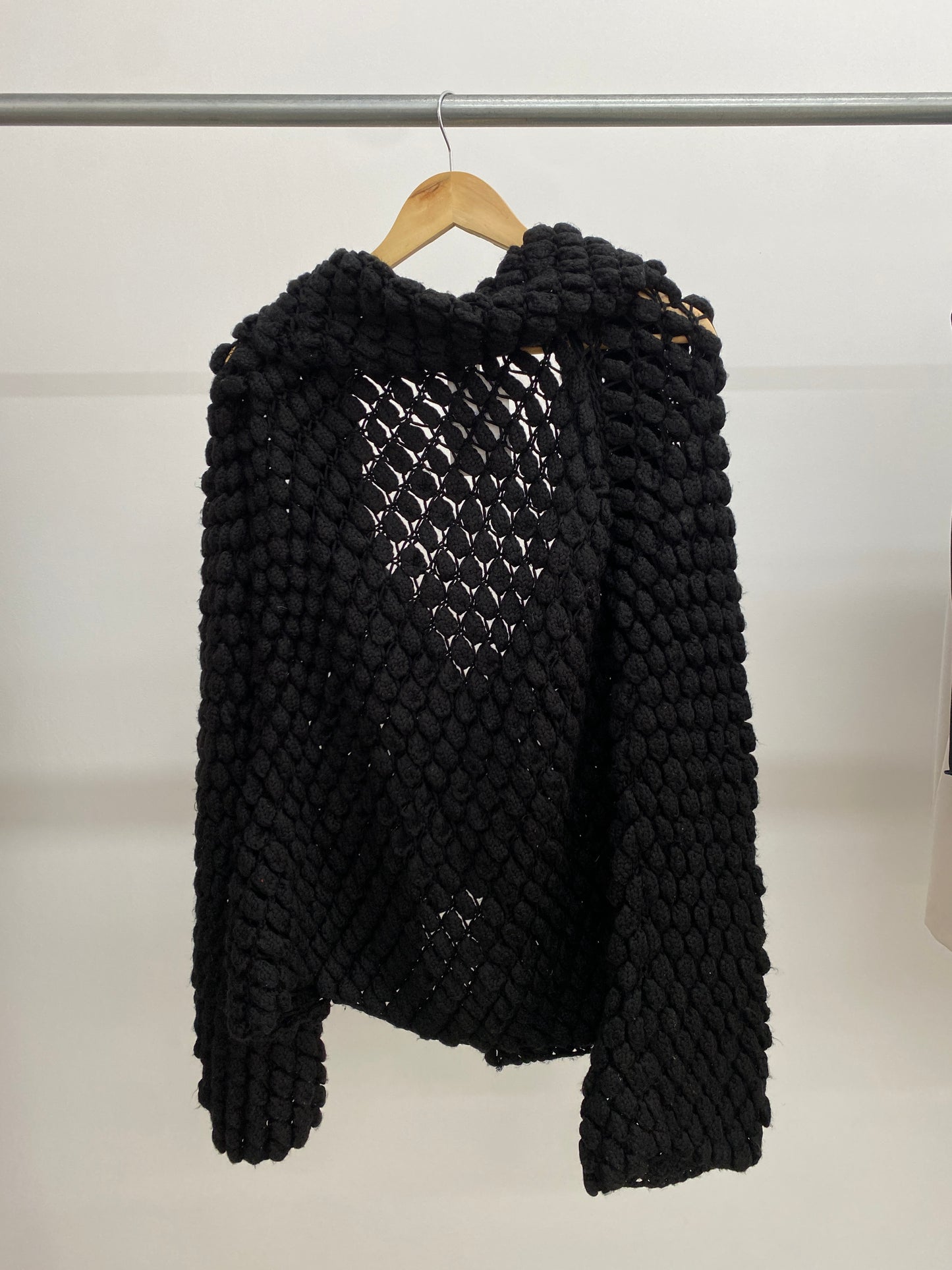ROBERTO CAVALLI black wool cardigan (XL)