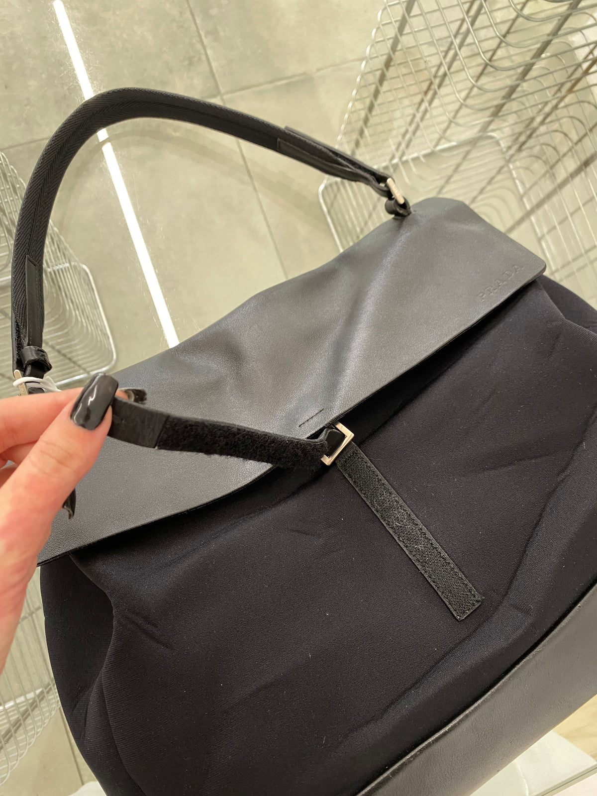 Prada FW99 black shoulder bag