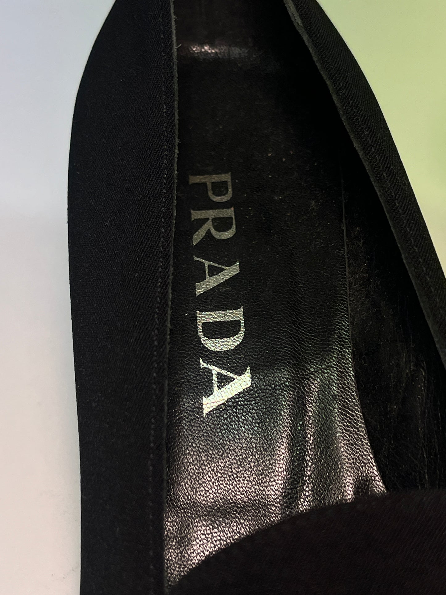 PRADA black squared toe shoes (37)
