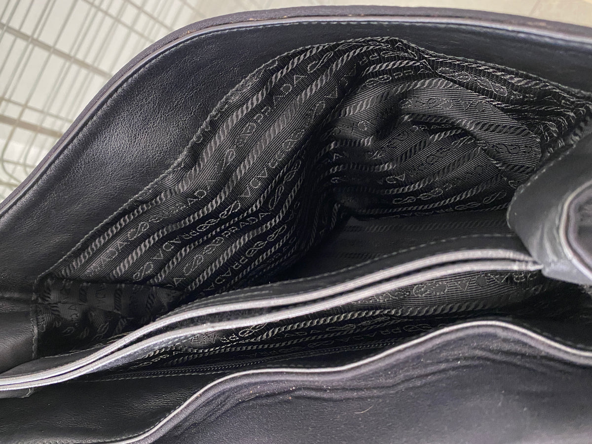 Prada FW99 black shoulder bag