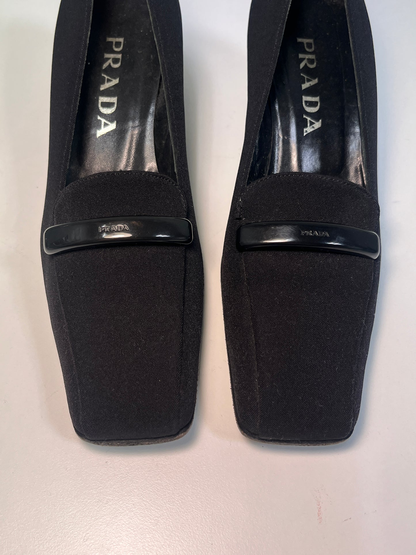 PRADA black squared toe shoes (37)