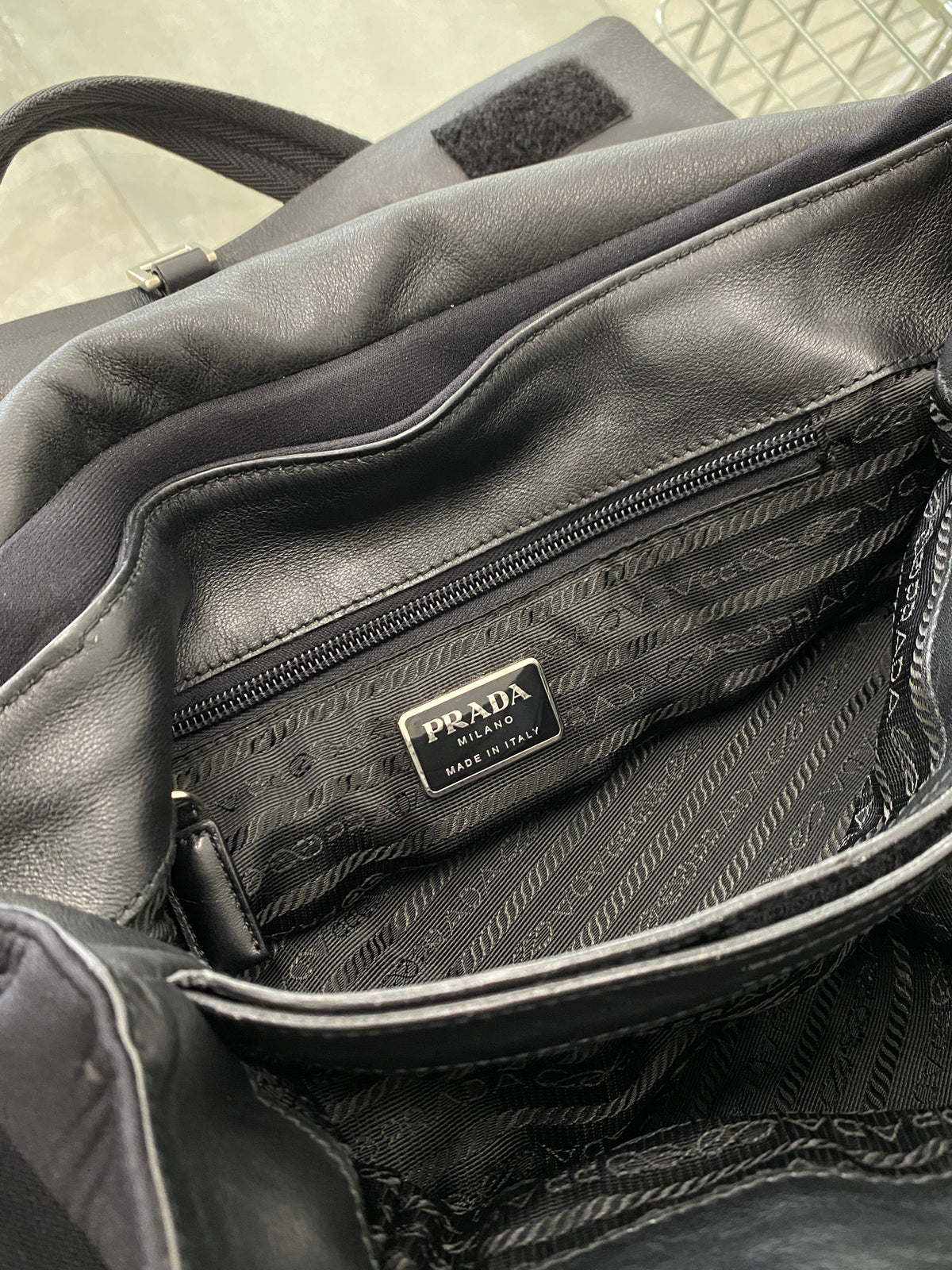Prada FW99 black shoulder bag